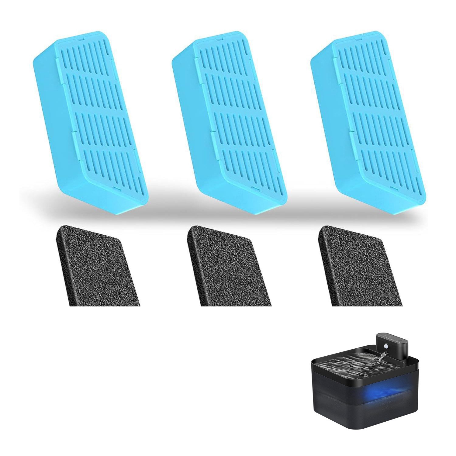 Ledander Trinkbrunnen Ersatzfilter für kabellosen automatischen Katzenbrunn günstig online kaufen