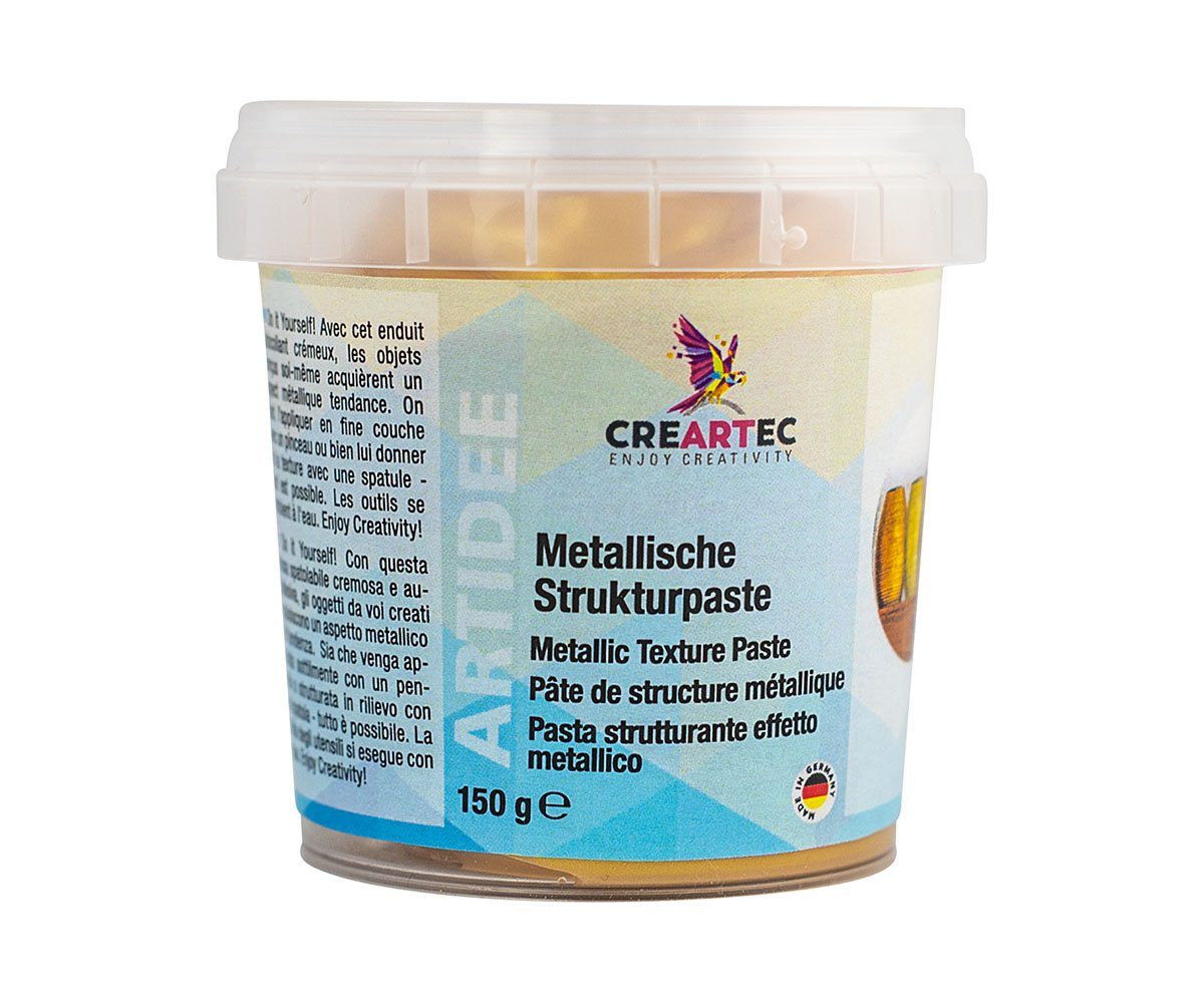 Strukturpaste selbstklebende Spachtelmasse - gold seidenmatt