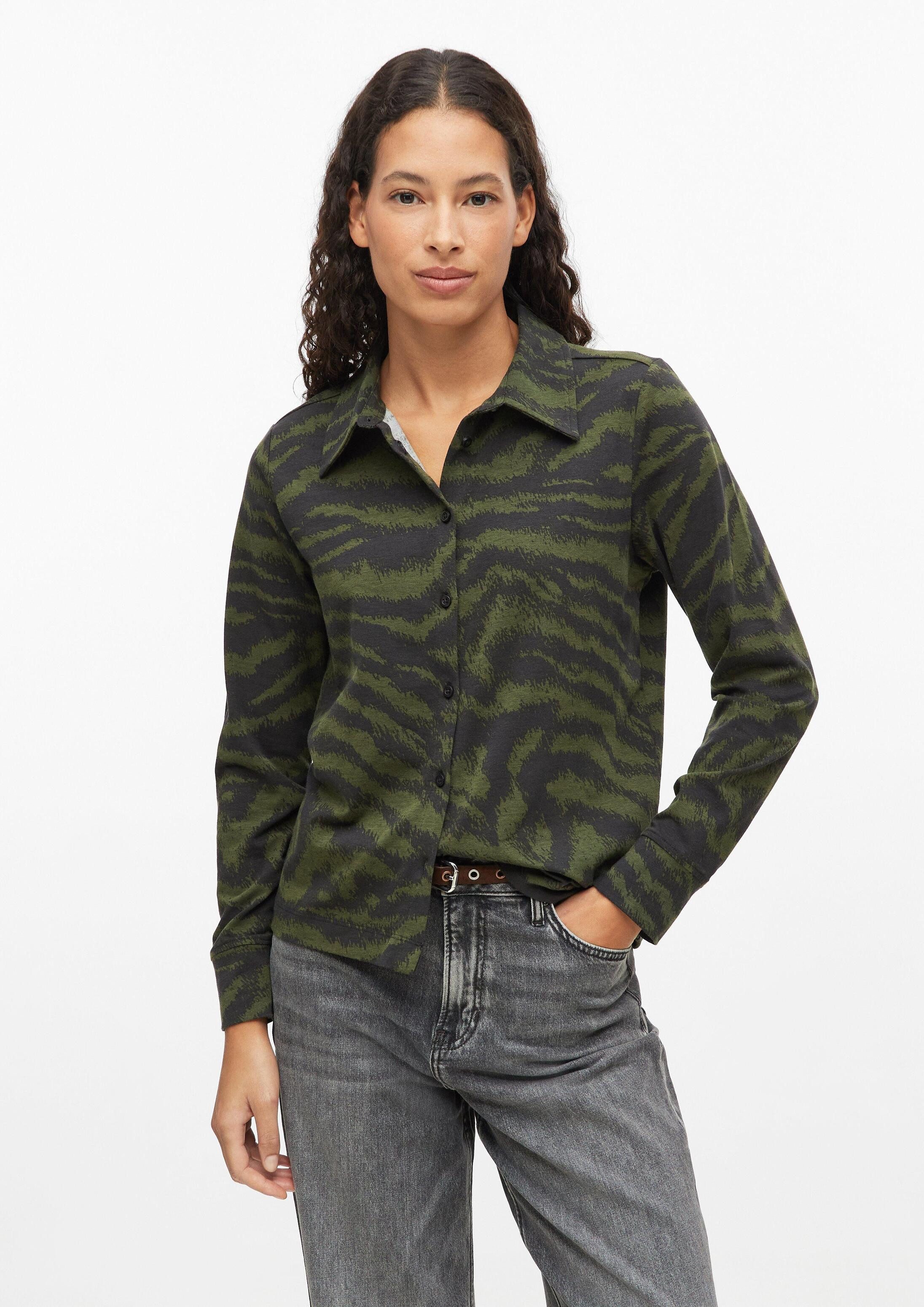 s.Oliver Langarmshirt T-Shirt Elastische Jersey-Bluse