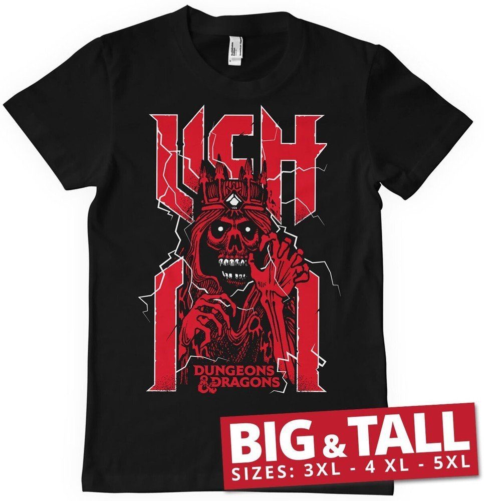 & King & Big Epic D&D Tall DUNGEONS T-Shirt T-Shirt DRAGONS Lich