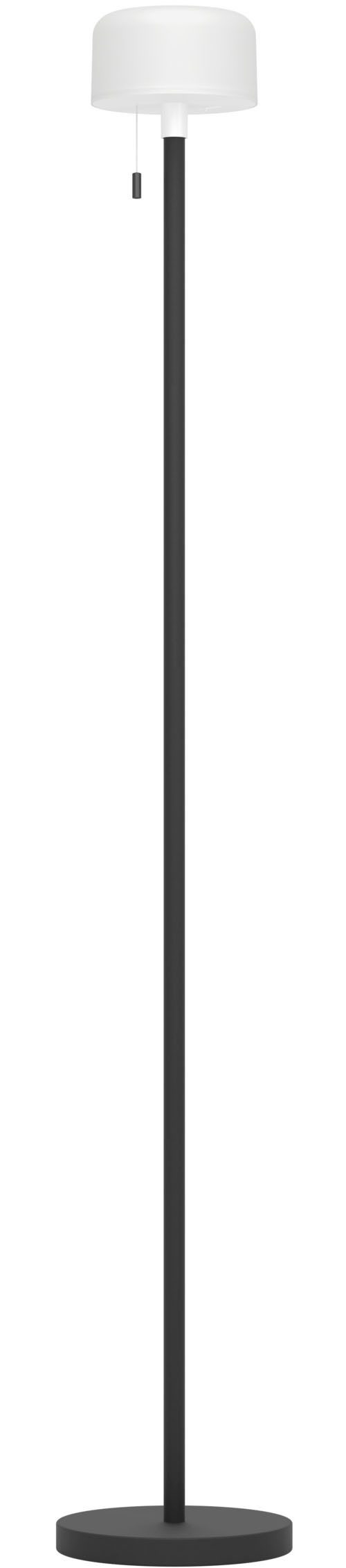 EGLO Stehlampe MONTAPALMA-L Stehlampe - Stahl - SOLAR-LED - 2,2W - IP54, Dimmfunktion, Ein-/Ausschalter, Farbwechsel, RGB, USB-Anschluss mit Ladefunktion, mehrere Helligkeitsstufen, LED fest integriert, RGB, Warmweiß, Standleuchte, Leselampe, Wohzimmer, Schlafzimmer, H140 x Ø15 cm