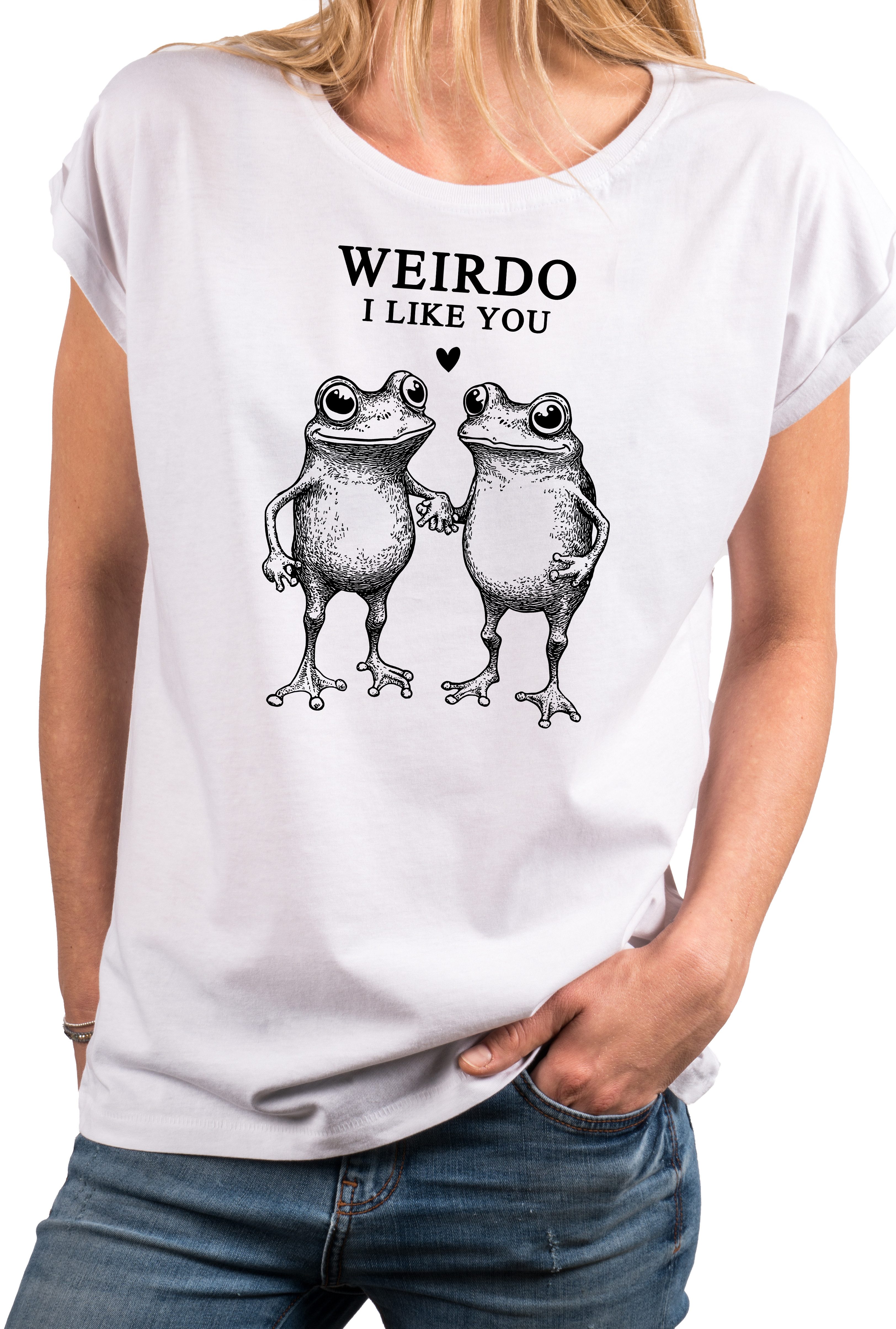 MAKAYA T-Shirt Lustiges Damen-Top mit Spruch - Coole Geschenkidee für Sie (Weiß, Rosa, Hellgrau, 34, 36, 38, 40, 42, 44, 46, 48, 50) Baumwolle