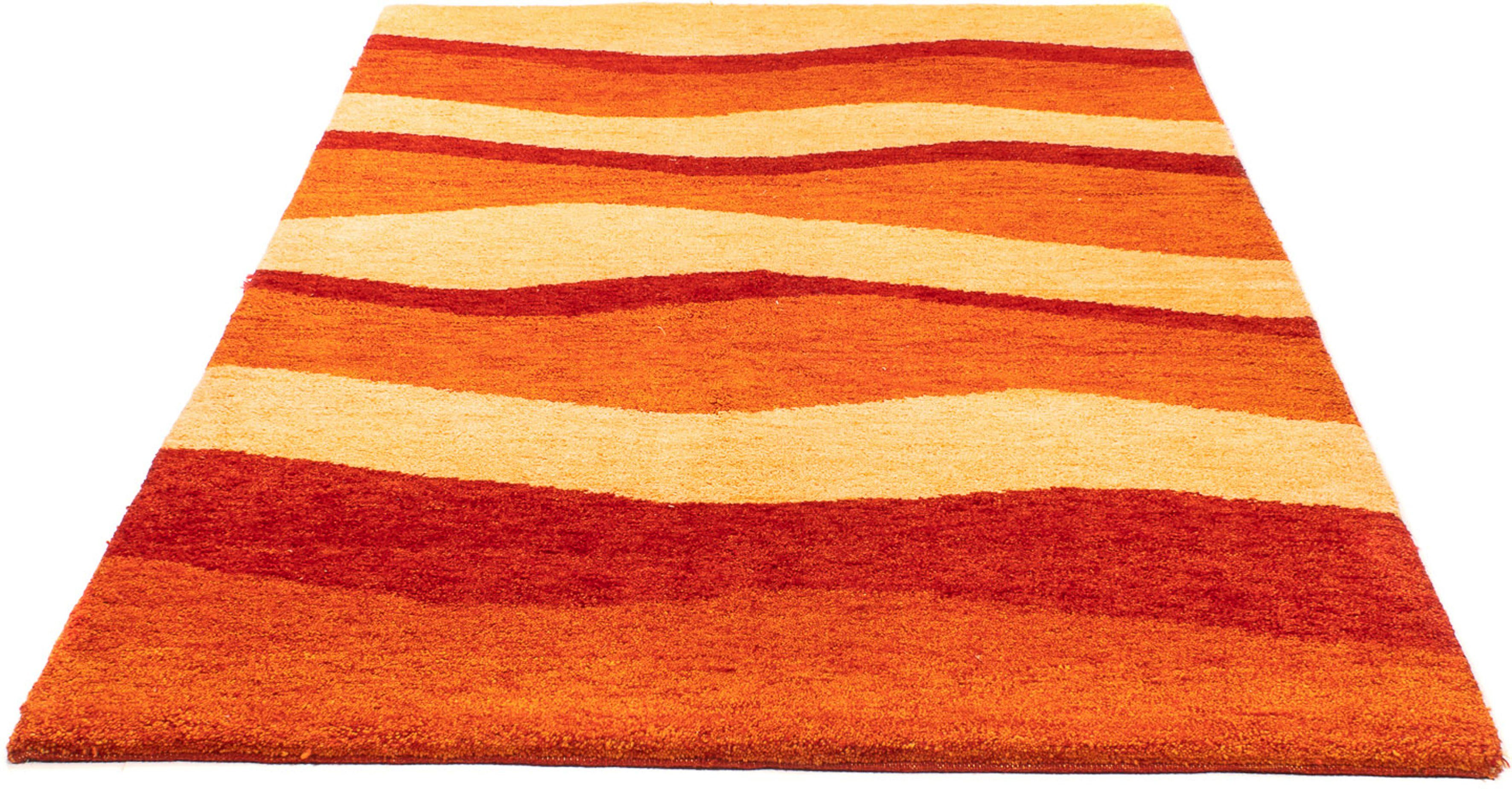 Wollteppich Gabbeh - Indus - 197 x 138 cm - mehrfarbig, morgenland, rechteckig, Höhe: 18 mm, Wohnzimmer, Handgeknüpft, Einzelstück mit Zertifikat