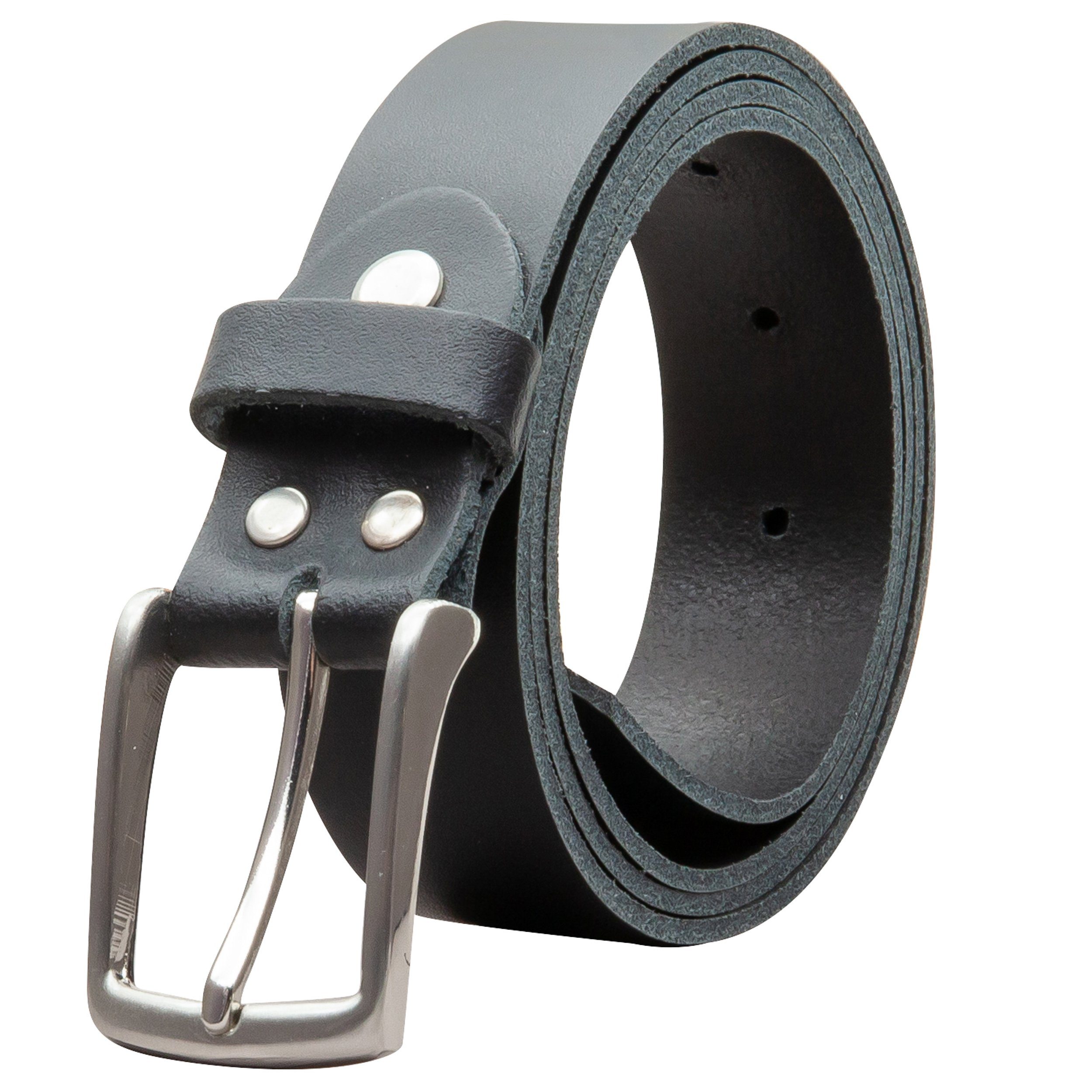 COLOGNEBELT Ledergürtel OM311-SL-Schwarz MADE IN GERMANY, Schwarz Kürzbar, günstig online kaufen