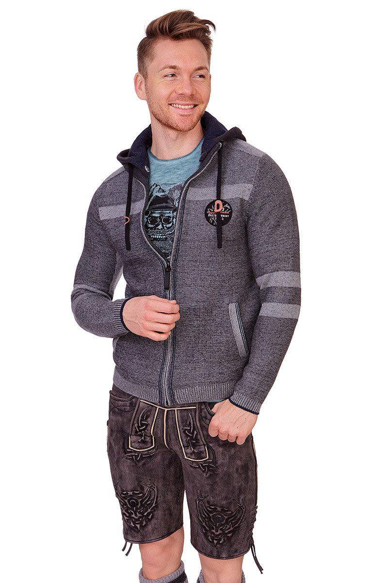Spieth & Wensky Outdoorjacke Strickjacke Herren - SILVAN - mittelgrau