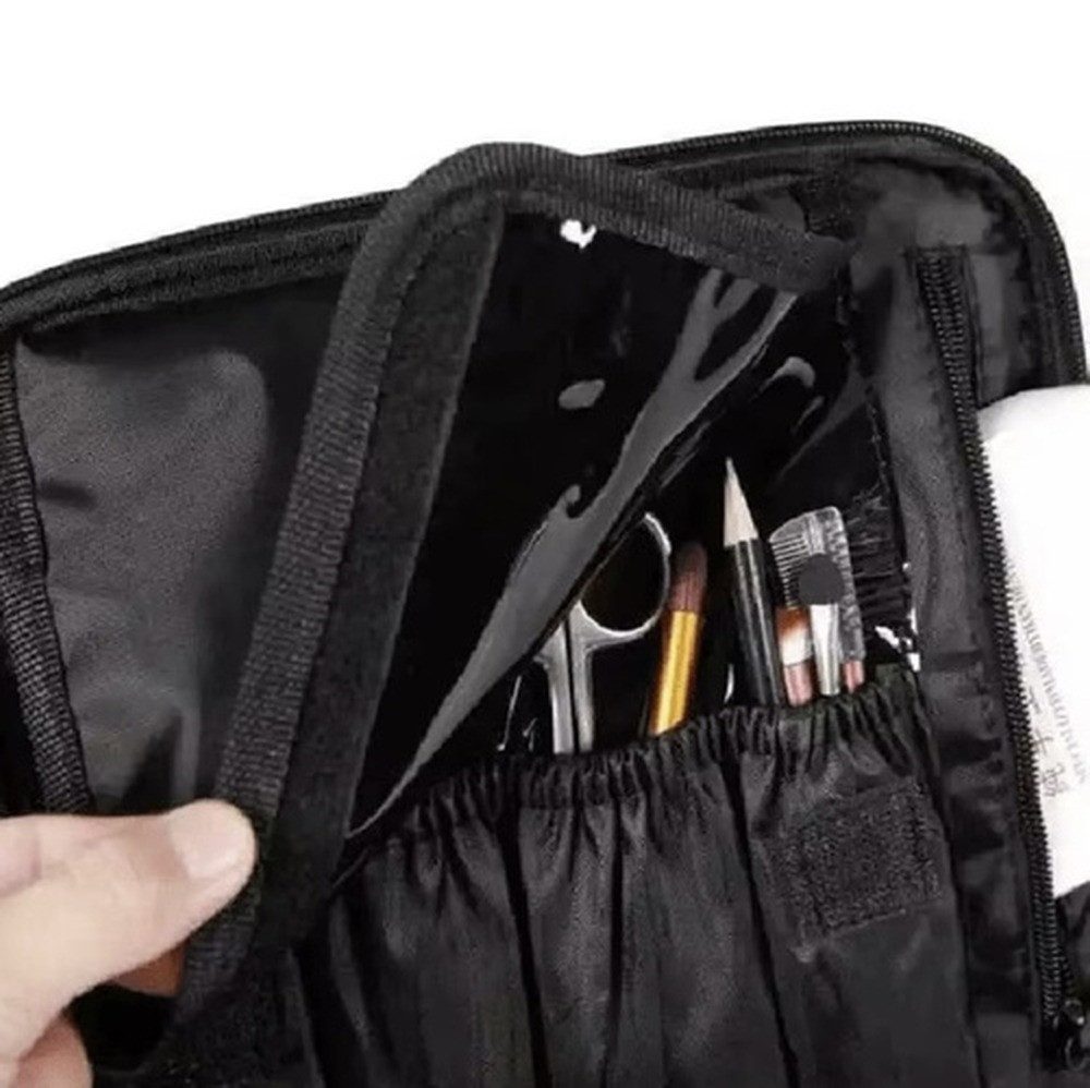 soulima Kosmetiktasche Organizer Kosmetikbox Reisetasche (Spar-Set, schützend), mit doppelseitigem Reißverschluss und Tragegriff