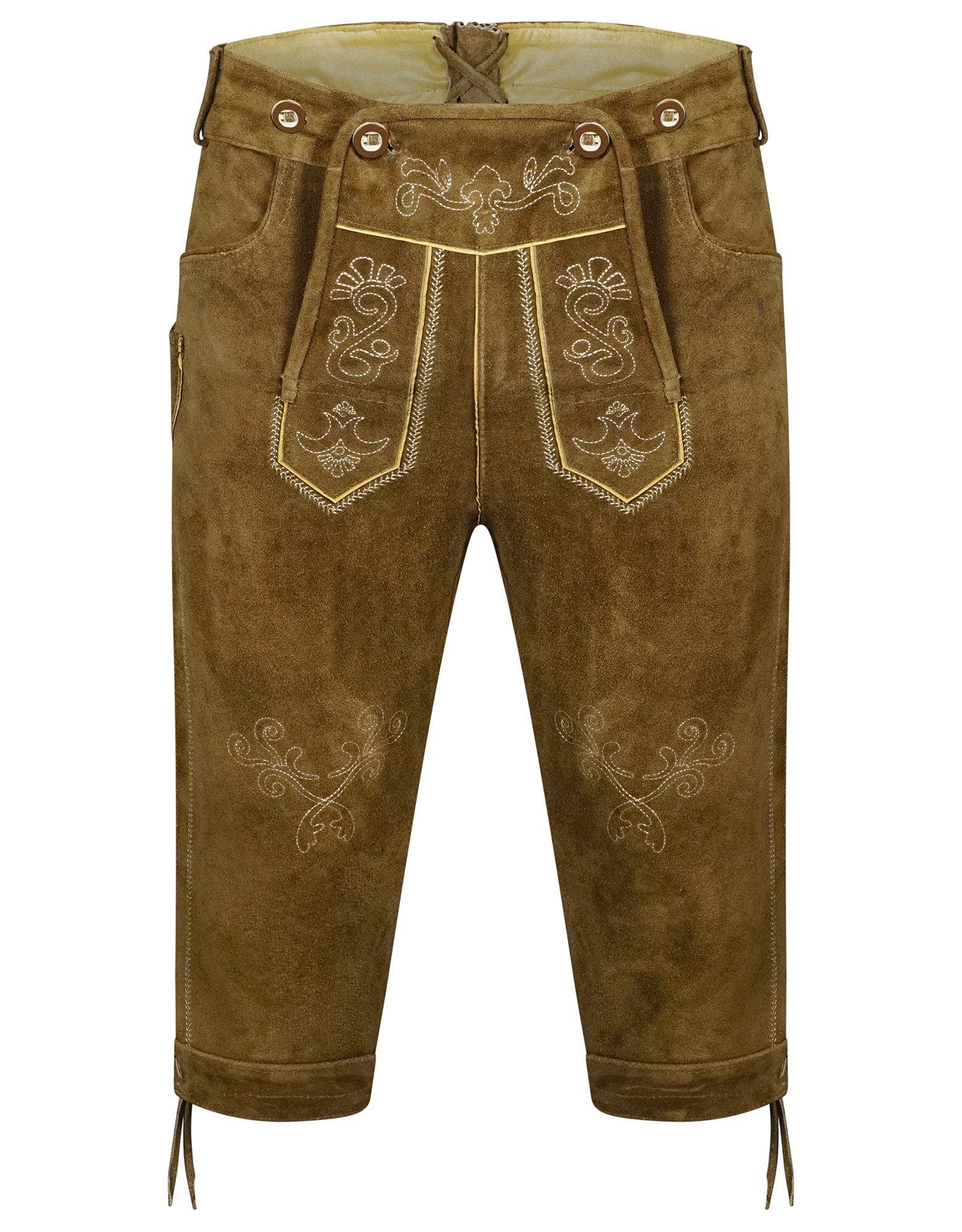 ALL THE GOOD Trachtenlederhose ALL THE GOOD Herren Trachten Set Oktoberfest Bayerische Lederhose B2 (Trachten-Set, 4er Set, Hose + Hemd + Schuhe + Socken) – Bild 3 von 5