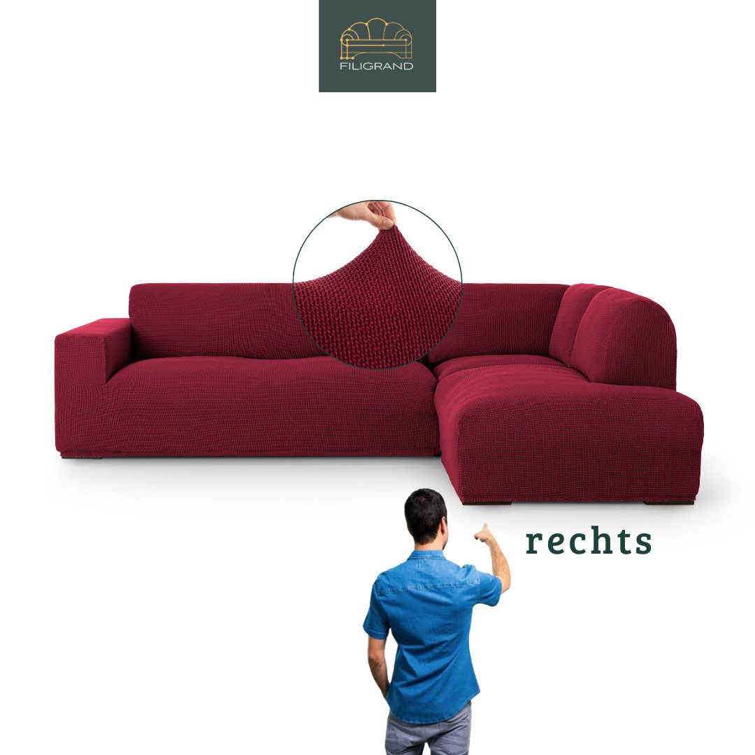 Belmarti Ecksofahusse Bezug für Ecksofa mit Halbinsel rechts/links, elastis günstig online kaufen