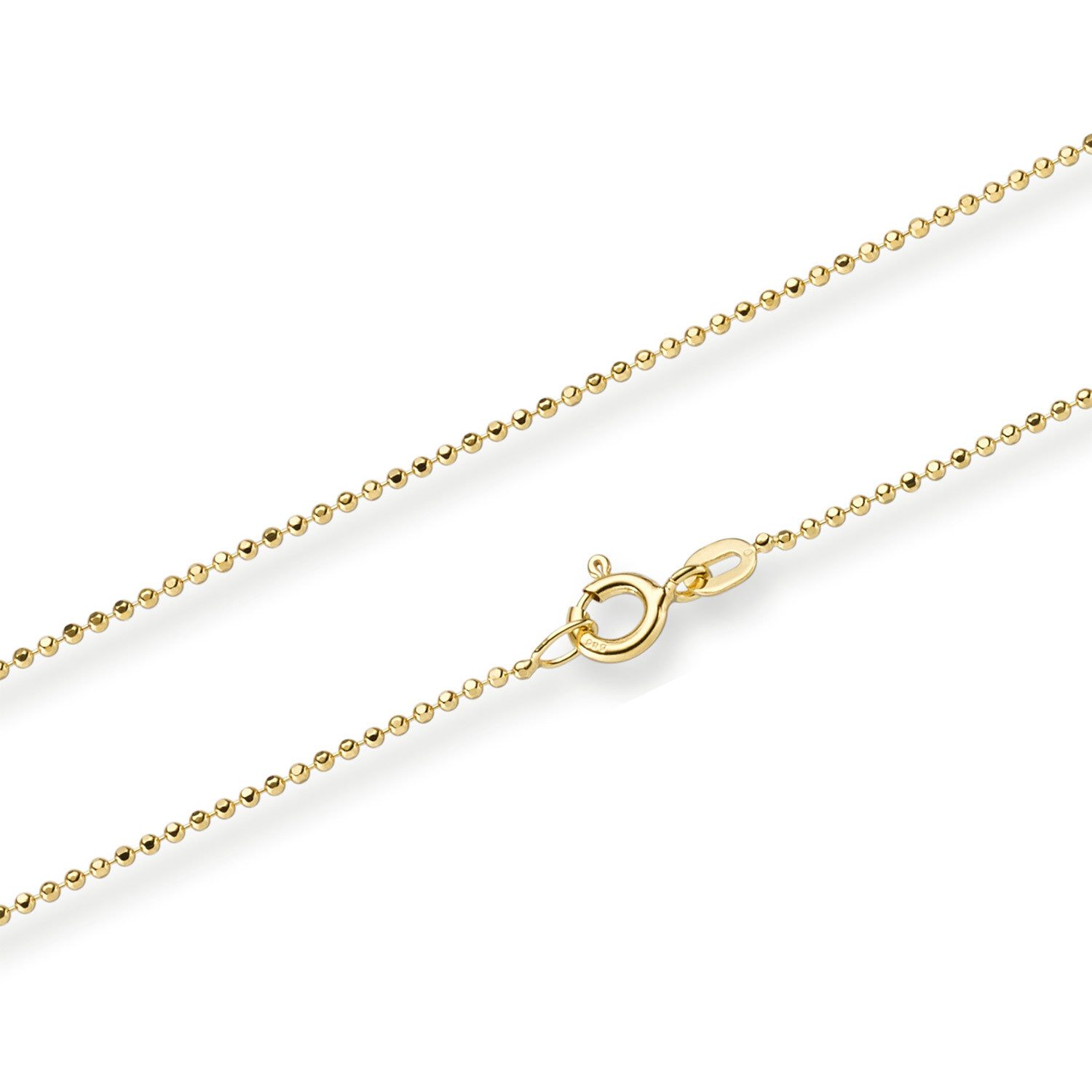 HOPLO Goldkette Goldkette Kugelkette Halskette 1,0 günstig online kaufen