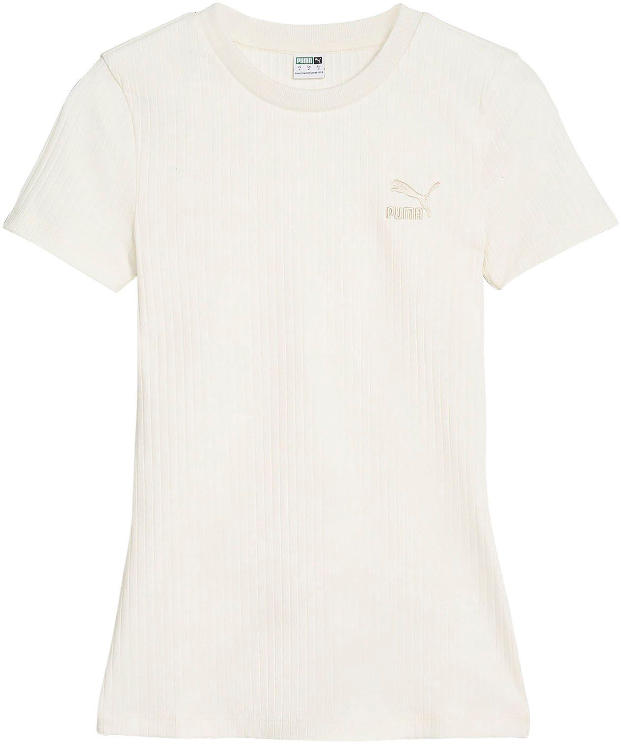 PUMA T-Shirt CLASSICS RIBBED SLIM TEE