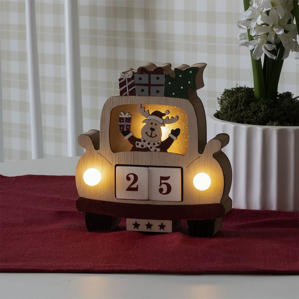 3x Rentie warmweiße LED-Weihnachtsfigur LEDs Konstsmide KONSTSMIDE Datumswürfel Weihnachtsfigur