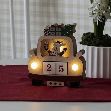 KONSTSMIDE Weihnachtsfigur Konstsmide LED-Weihnachtsfigur Datumswürfel 3x warmweiße LEDs Rentie