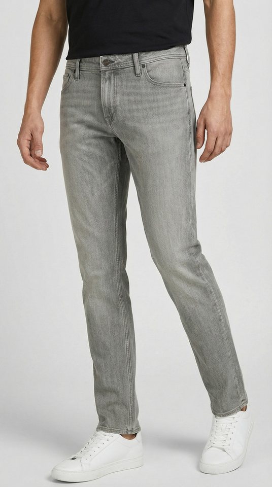 Jack & Jones Regular-fit-Jeans JJICLARK im Used-Look, Stretchkomfort und niedrige Leibhöhe Baumwollmischung, regular fit