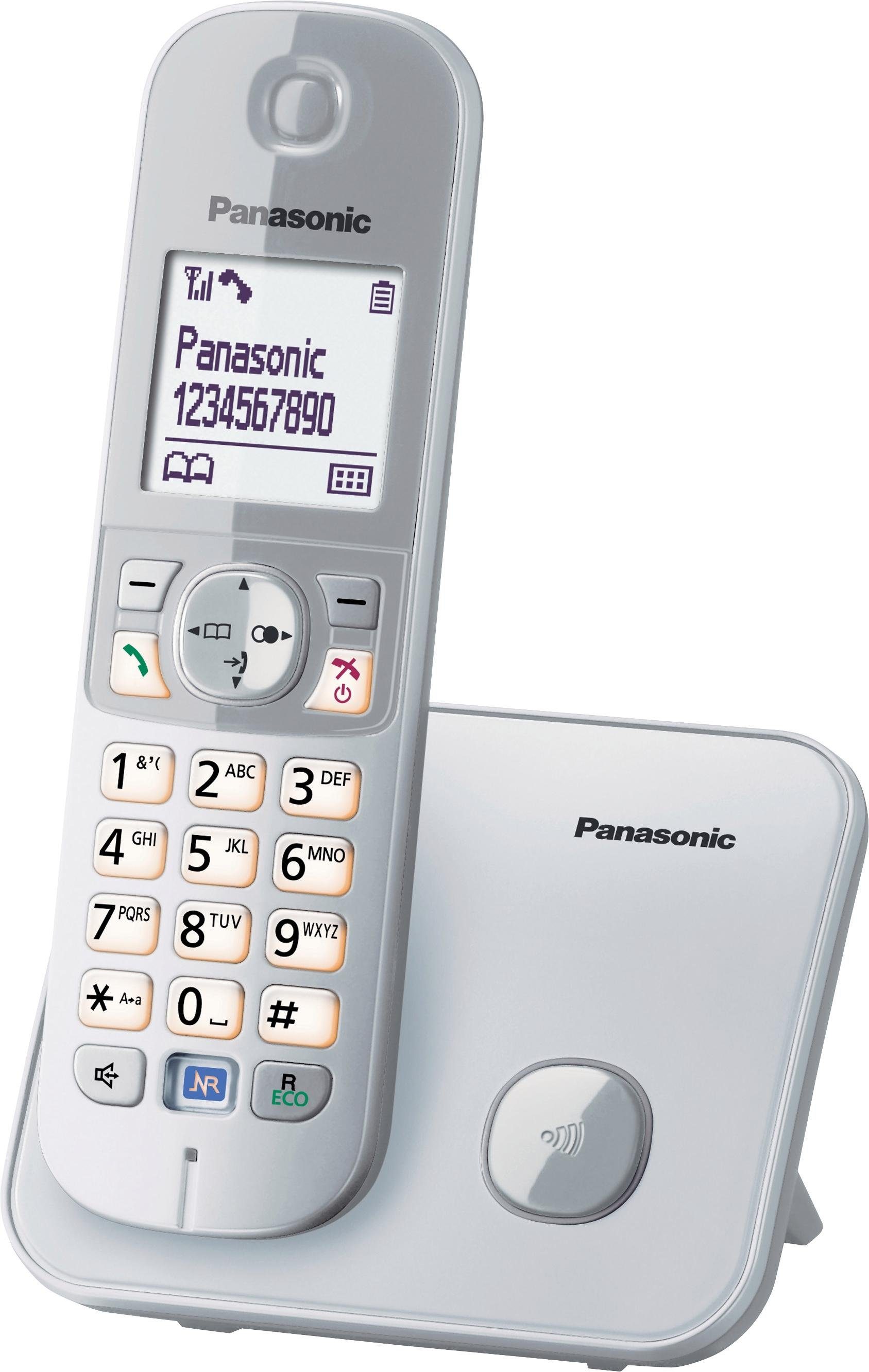 KX-TG6811GS 1, Panasonic Schnurloses mit (Mobilteile: Anrufer- und DECT-Telefon Wahlsperre) silberfarben