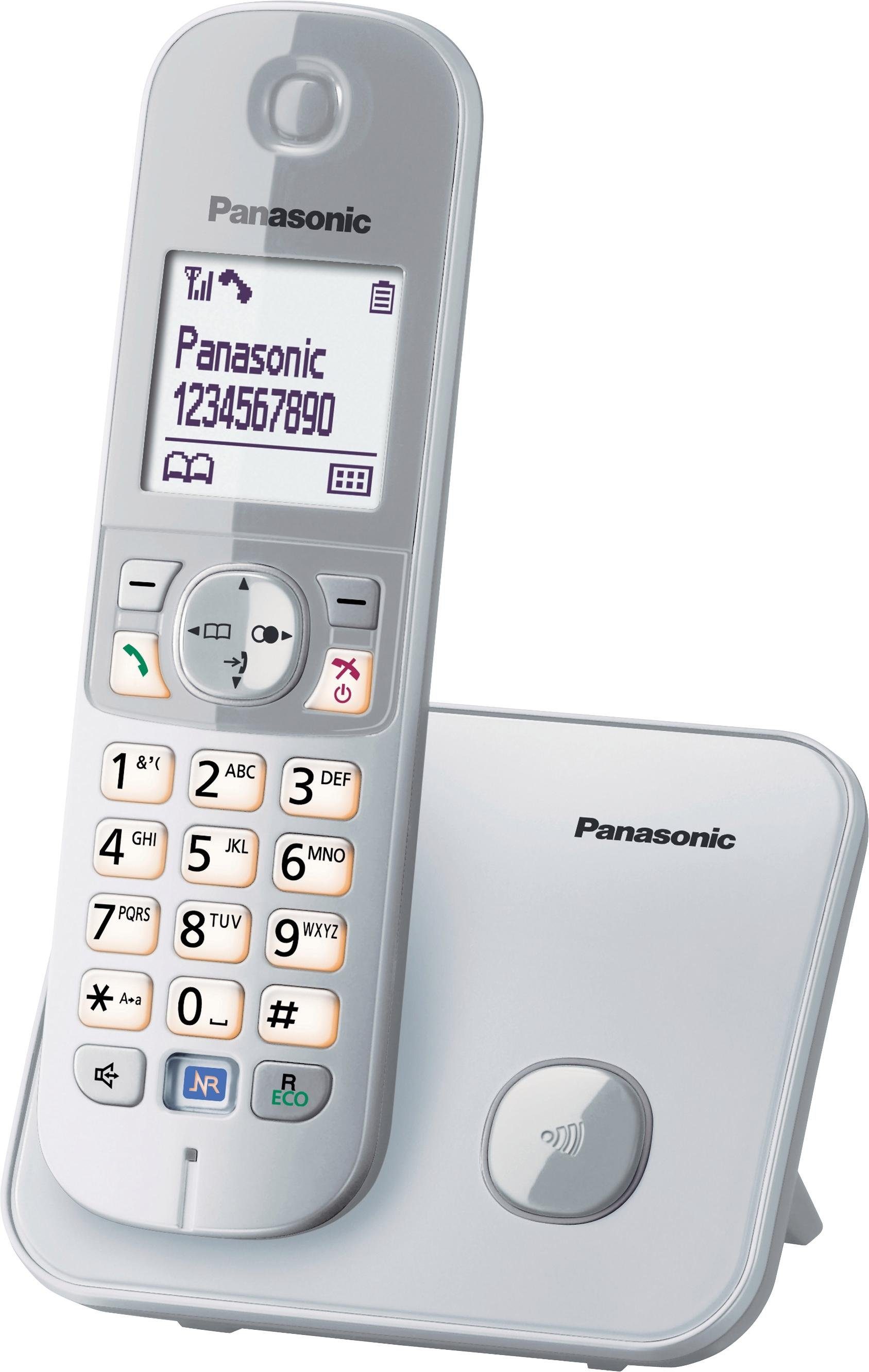 Panasonic KX-TG6811GS Schnurloses DECT-Telefon (Mobilteile: 1, mit Anrufer- und Wahlsperre)