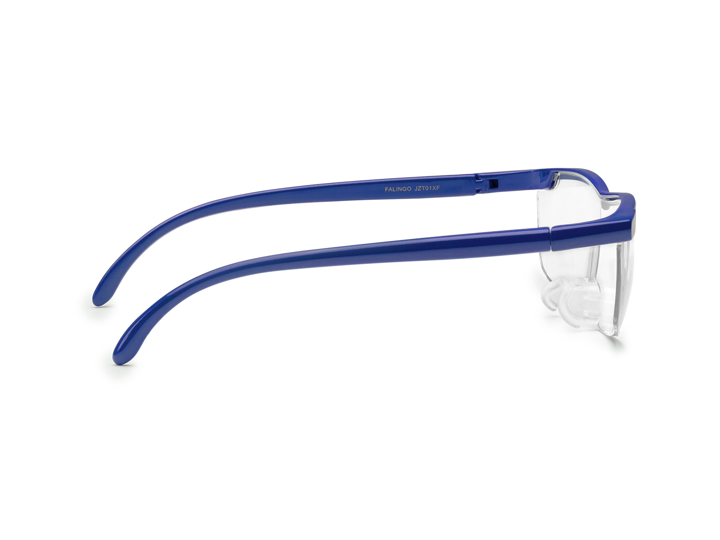FALINGO Lupenbrille Vergrößerungsbrille Leselupe Lupe auf der Nase Vergrößerung auf 200%, inkl. Hardcase und Zubehör, Geeignet für Brillenträger, Beide Hände fr – Bild 2 von 5