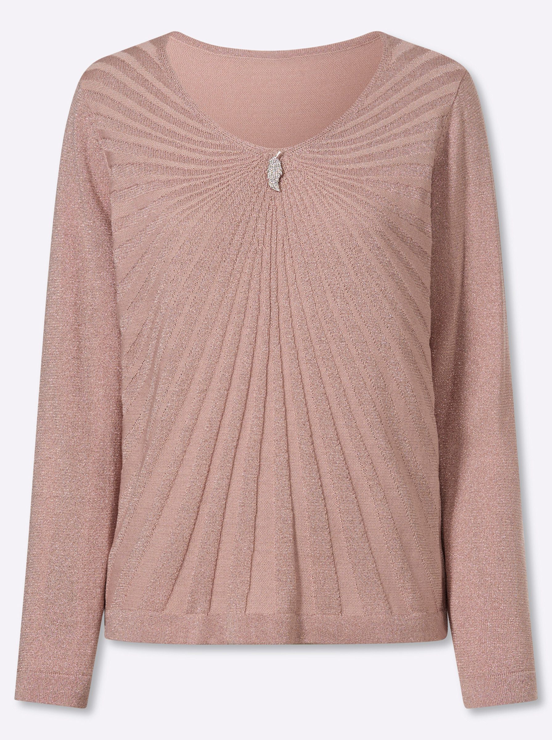 Strickpullover V-Ausschnitt-Pullover Langarm