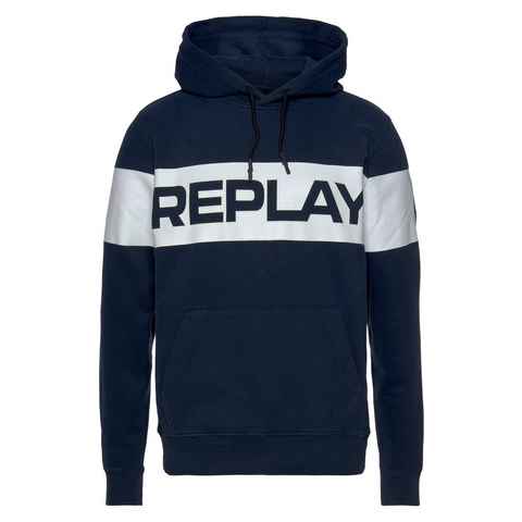 Replay Kapuzensweatshirt mit großem Markenprint