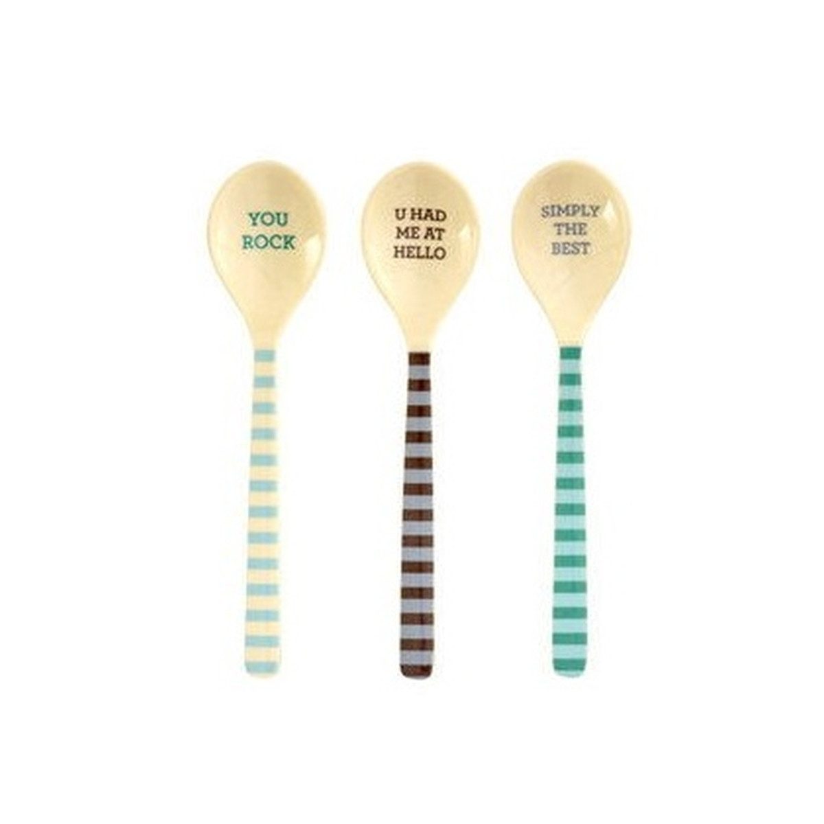 rice Kaffeelöffel Teelöffel Set 3 Stück aus Melamin, robust & spülmaschinengeeignet