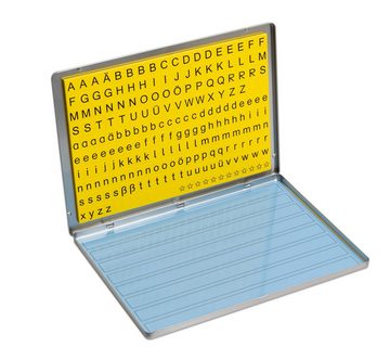 Betzold Lernspielzeug Lese-Magnetbox Sprachförderung 213 Buchstaben + 32 Arbeitsblätter
