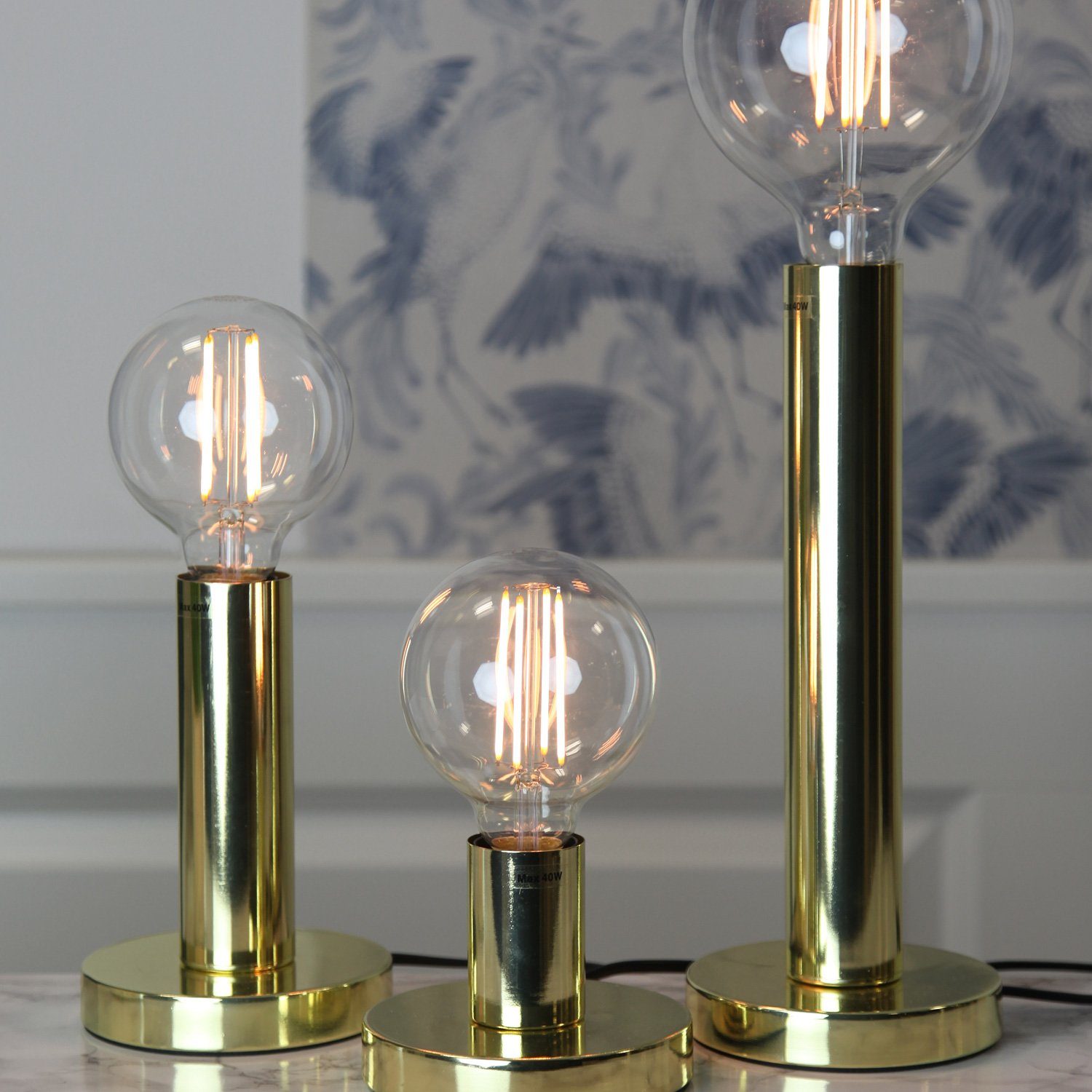 STAR TRADING Tischleuchte Lampenhalterung Lampenfassung Tischleuchte E27 stehend Schalter rund