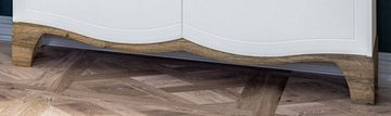 Feldmann-Wohnen Highboard Tiffany (mit 2 Türen, mit 3 Einlegeböden, mit Soft-Close Funktion, 1 St., Französischer Landhaus-Stil, B/T/H 121 cm / 46 cm / 126 cm), 121x46x126cm weiß eiche Provence