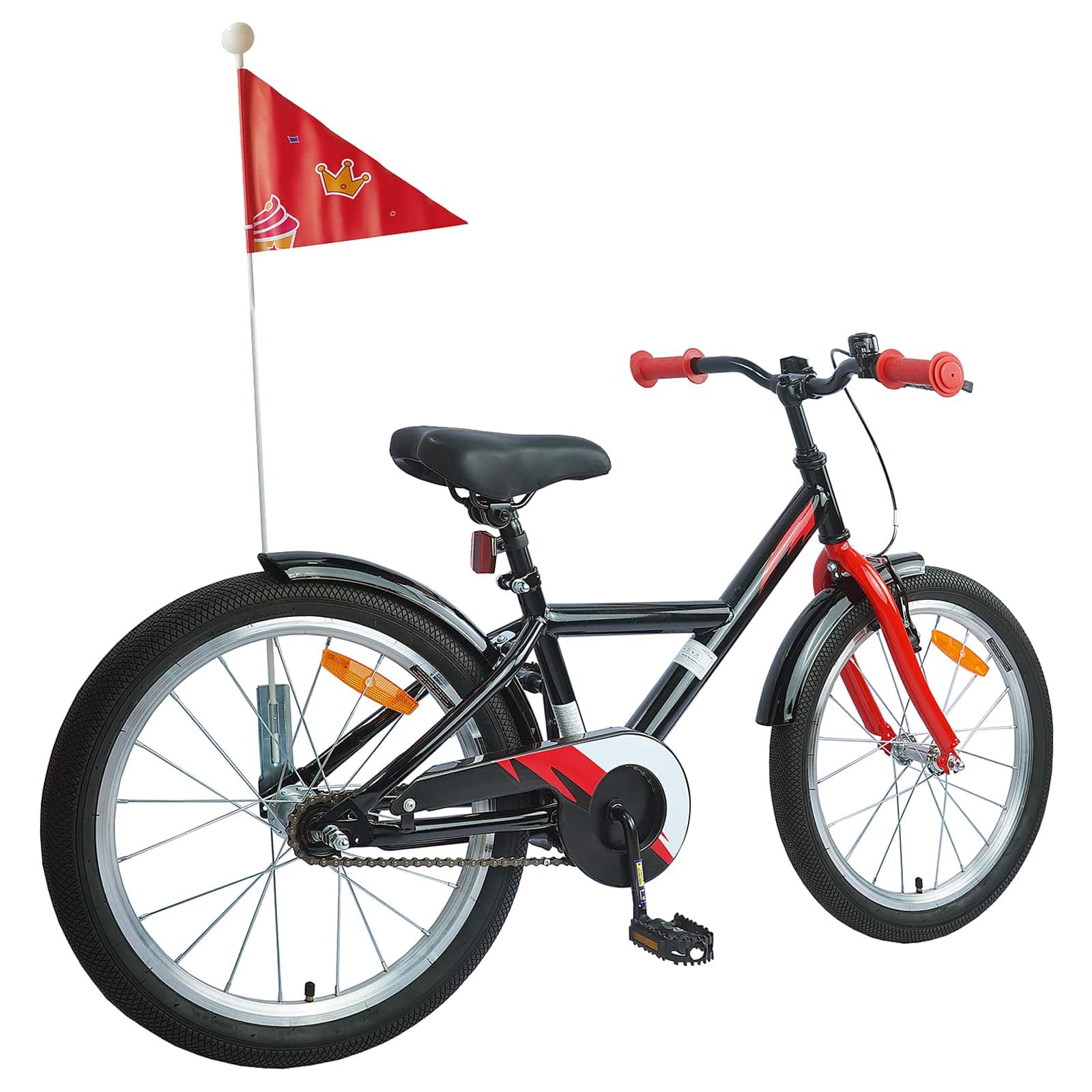 vidaXL Kinderfahrrad 137 x 54 x 79 cm Kinderfahrrad 20 Zoll für 6-11 Jahre alt Schwarz