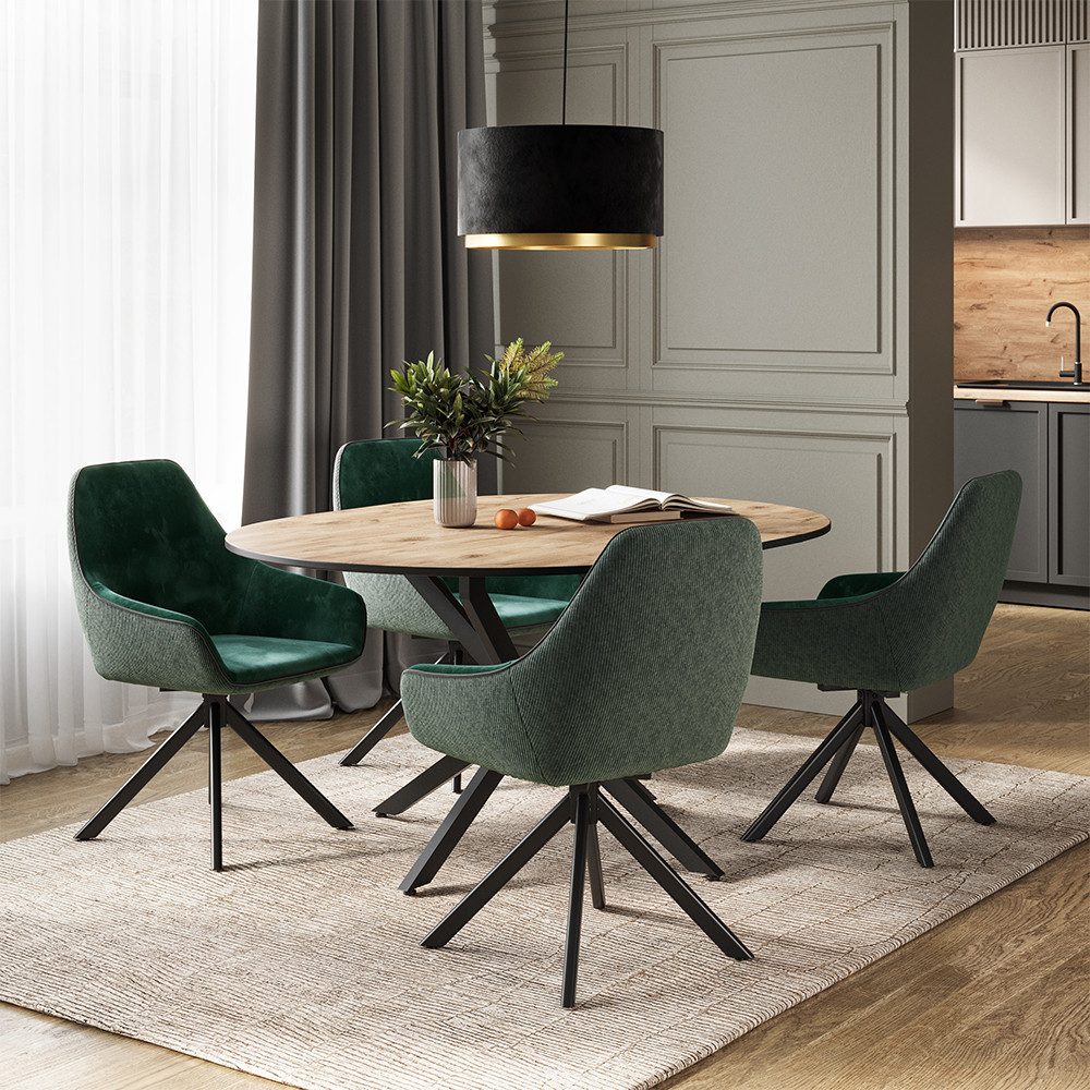 Vicco Esszimmerstuhl Eleganza, Grün, 2er Set günstig online kaufen
