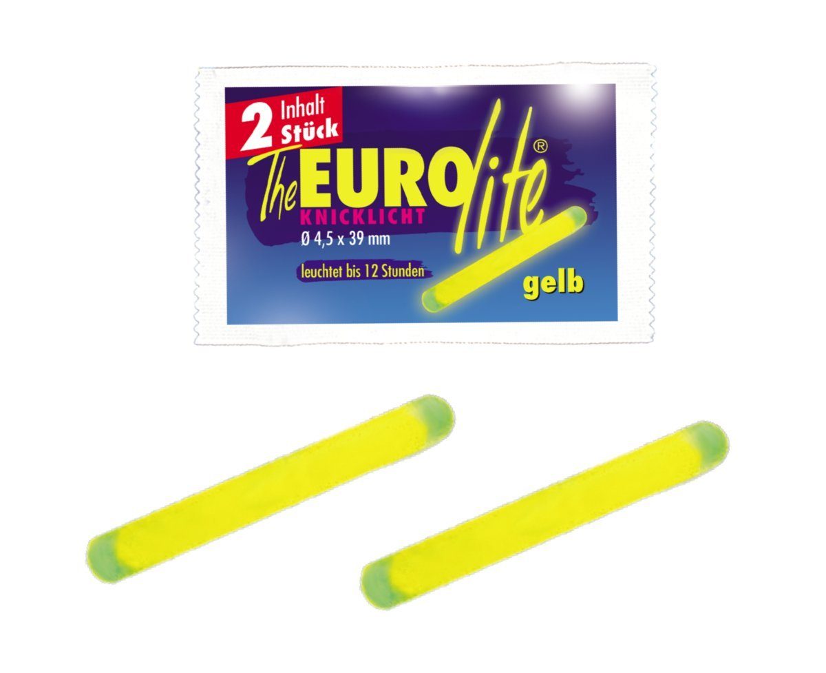 Bissanzeiger Knicklicht Knicklichter gelb 4.5 x 39mm 20 50 100 Stück Angeln Bissanzeiger