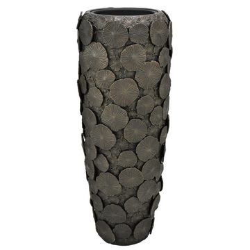 Flingora Bodenvase Mascha, mit Einsatz - Fiberglas - Indoor - Bronzebraun - Höhe 97 cm