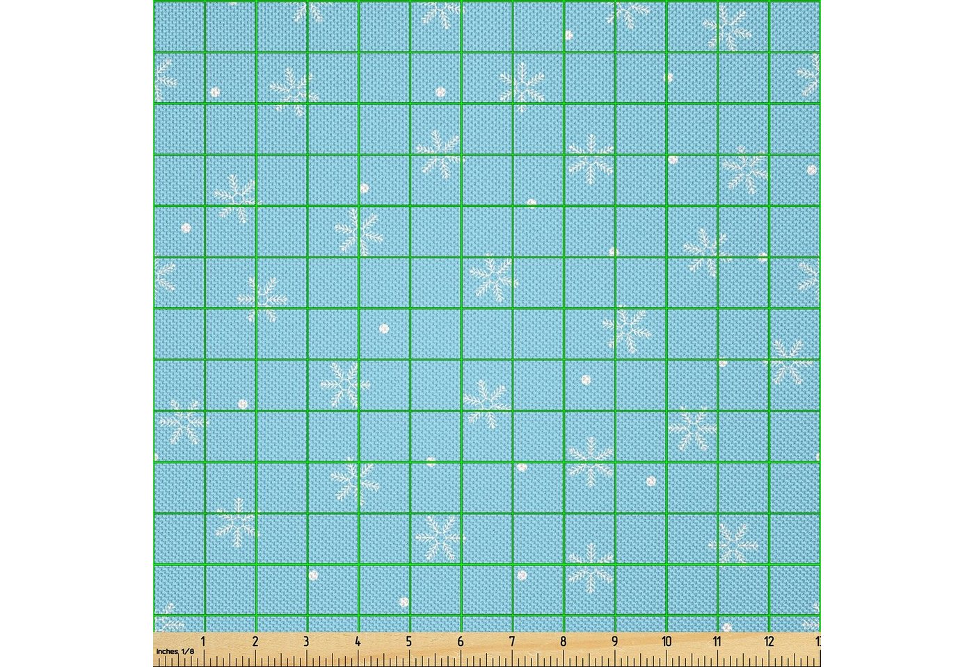 Thumbnail - Abakuhaus Stoff Zum Nähen Toller Stoff für Heimtextilien aller art, Winter Weicher Schneefall auf Blau