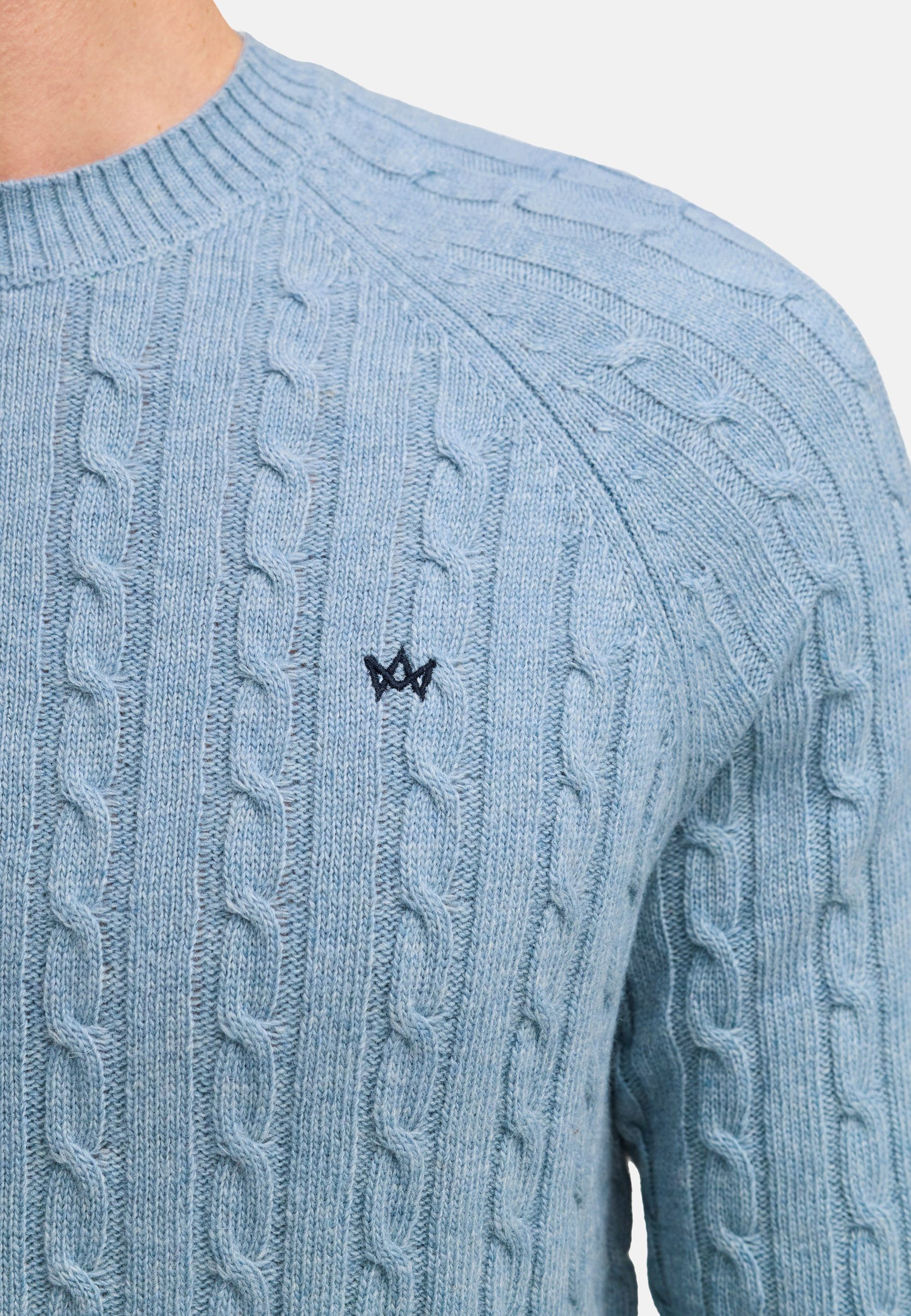 Kronstadt Strickpullover Herren KSFlynn Strickpullover Herrenpullover Strickpullover mit zeitlosem Zopfmuster