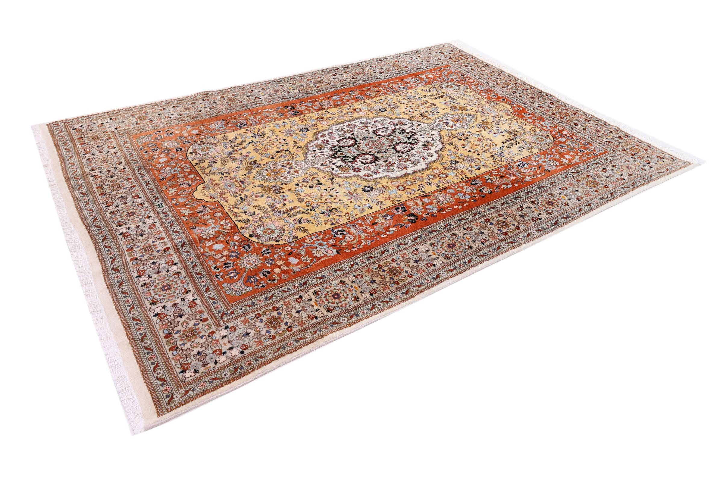 Nain Trading Orientteppich Täbriz Tabatabai 245x350 Handgeknüpfter Orientteppich, rechteckig, Höhe: 12 mm