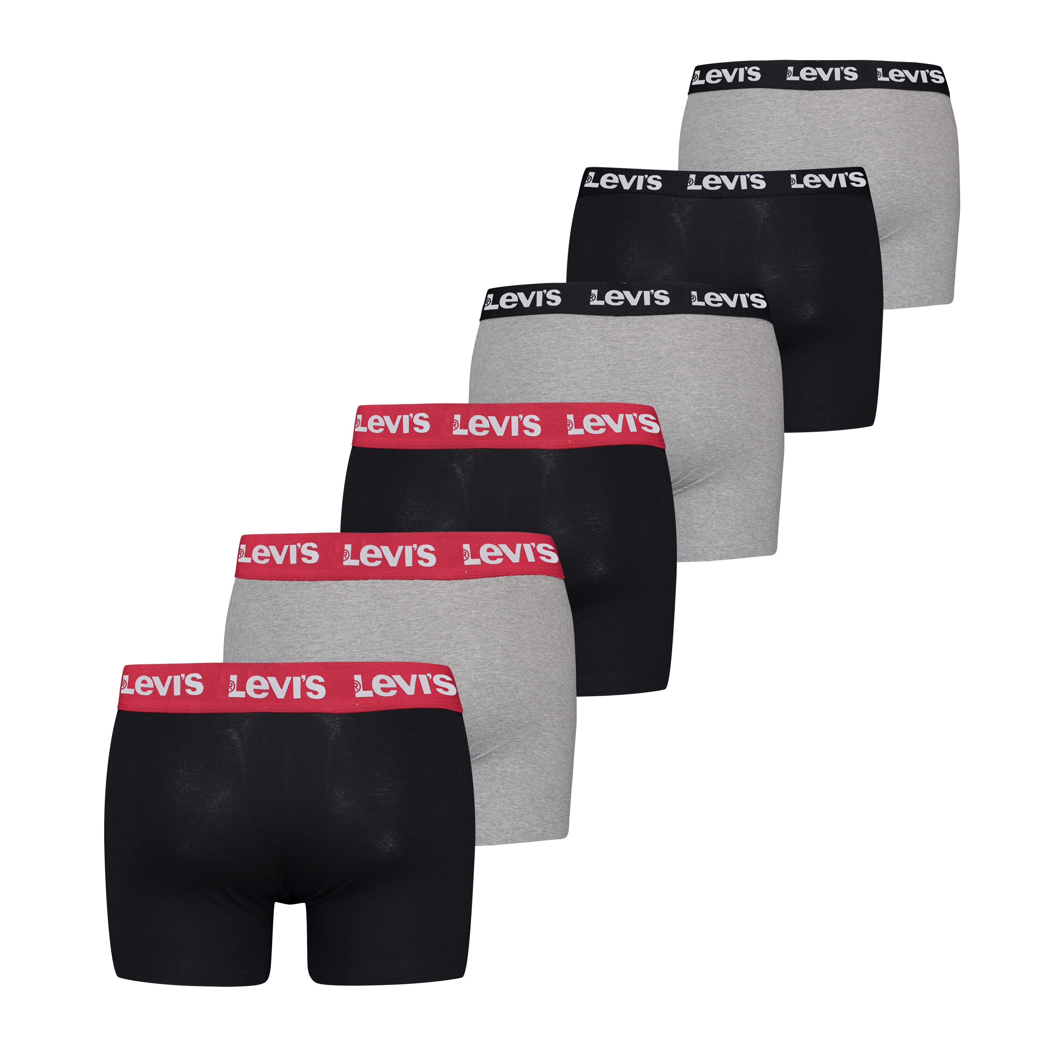 Levi's® Boxershorts LEVIS MEN REPEAT LOGO BOXER BRIEF 6P ECOM (6er Pack)