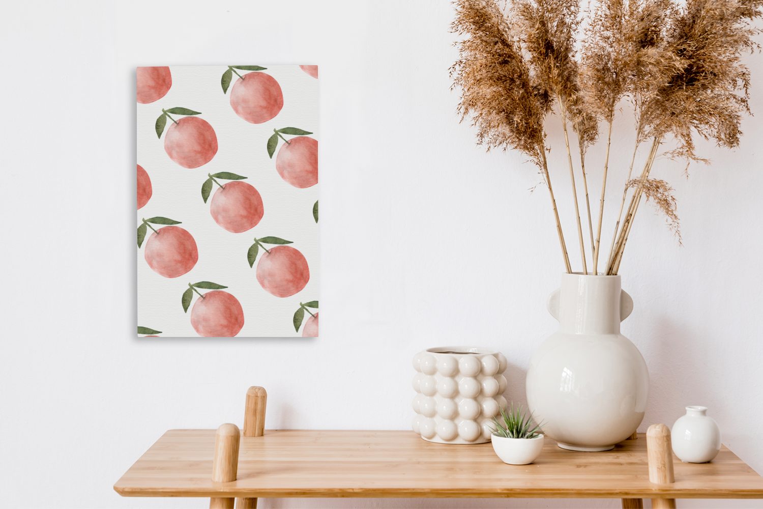 OneMillionCanvasses® Leinwandbild Obst - Äpfel - Leinwandbild Weiß, cm St), Zackenaufhänger, Gemälde, fertig inkl. bespannt (1 20x30