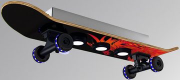 EVOTEC LED Deckenleuchte Dragon, Dimmfunktion, Farbwechsel, LED fest integriert, Warmweiß, Easy Cruiser, Skateboard-Design, Rollen - Wheels