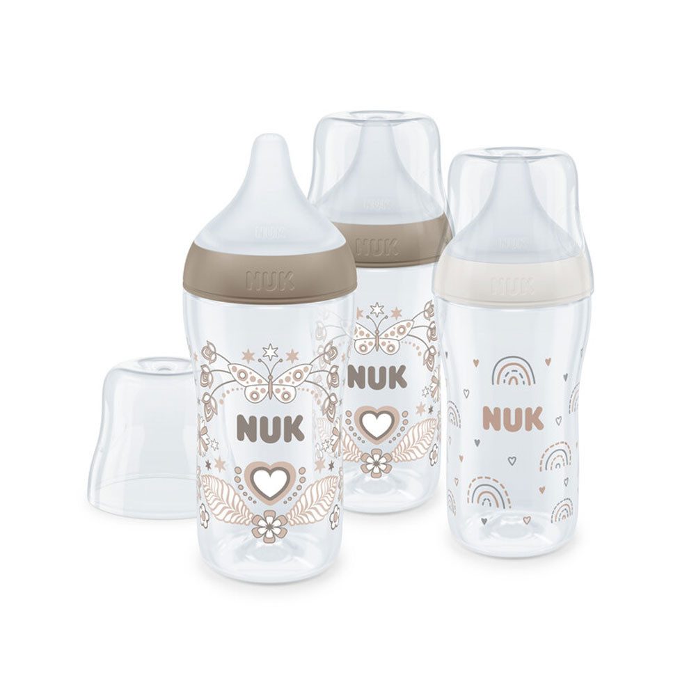 NUK Babyflasche NUK Perfect Match Babyflaschenset, Ab 3 Monate, 3er set