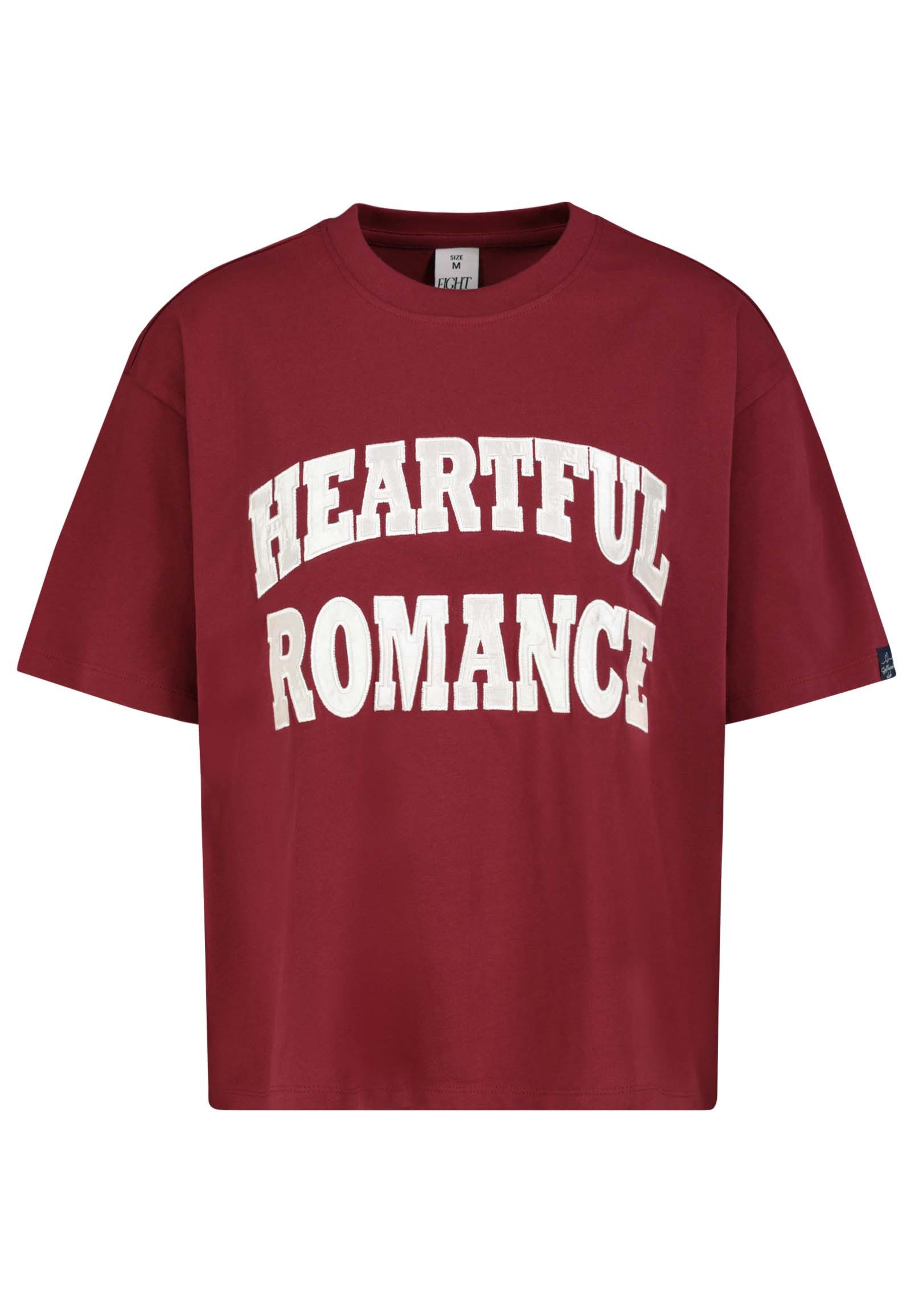 Eight2Nine T-Shirt Damen Baumwollshirt mit Applikation Oversized Fit, verschiedene Statements