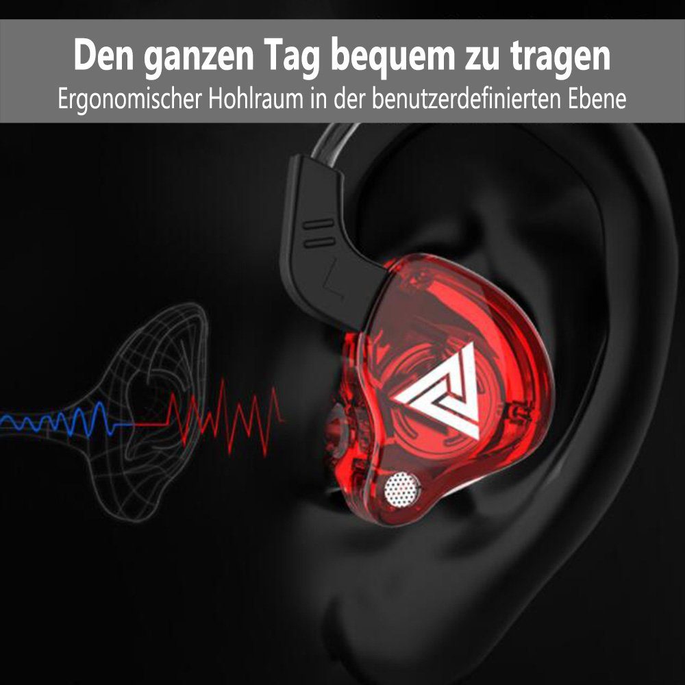 In In-Ear-Kopfhörer Treiber, 32 Satte GelldG Kopfhörer, Ear Bässe transparent Impedanz Ω
