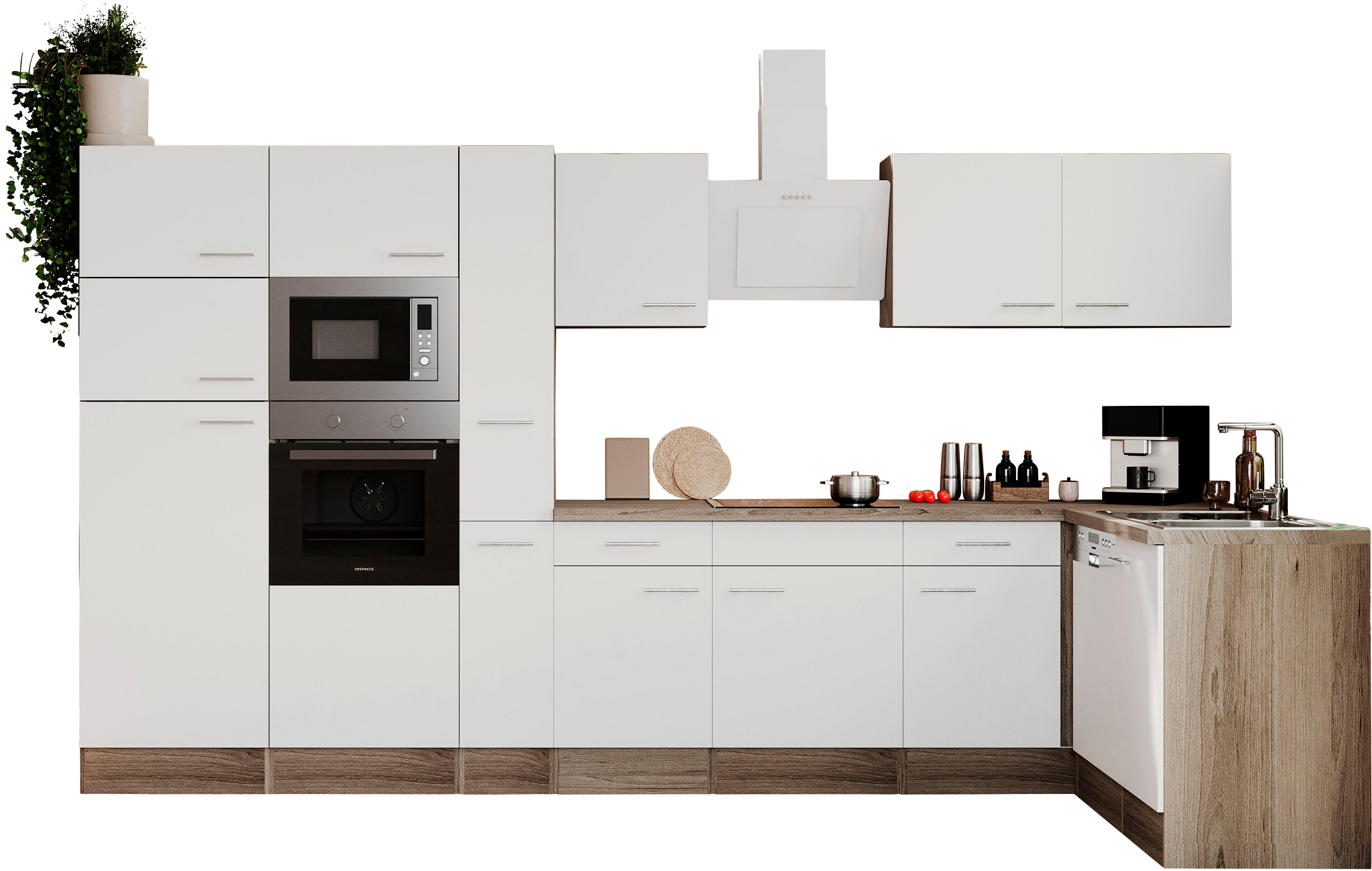 RESPEKTA Winkelküche Oliver, Breite 370 cm, wechselseitig aufbaubar günstig online kaufen