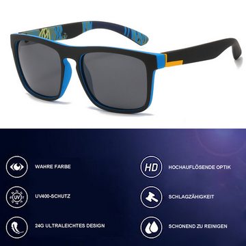 Rnemitery Sonnenbrille UV-Schutz Polarisierte Brille für Herren und Damen Retro-Sonnenbrille