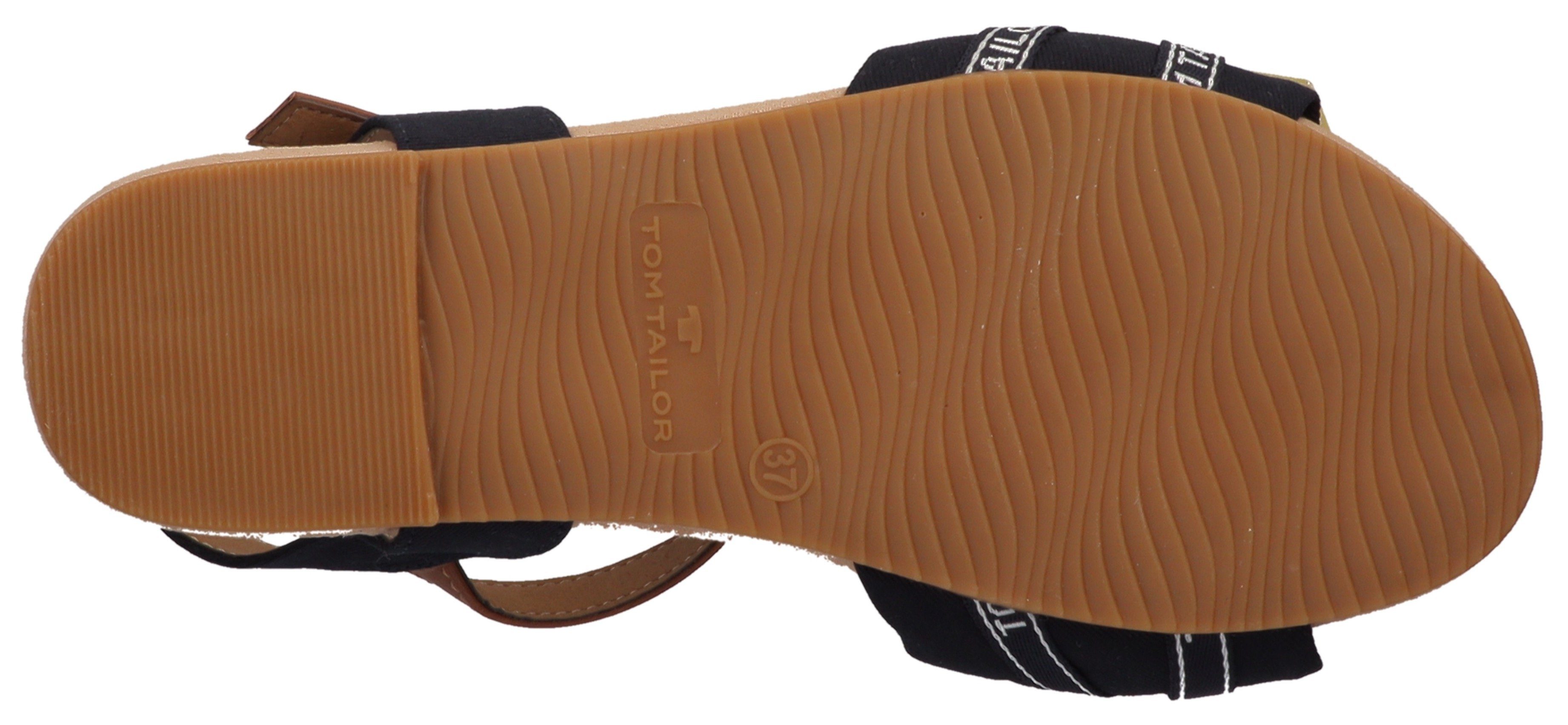 TOM TAILOR Sandalette, Sommerschuh, Sandale, Blockabsatz, mit verstellbarer Schnalle