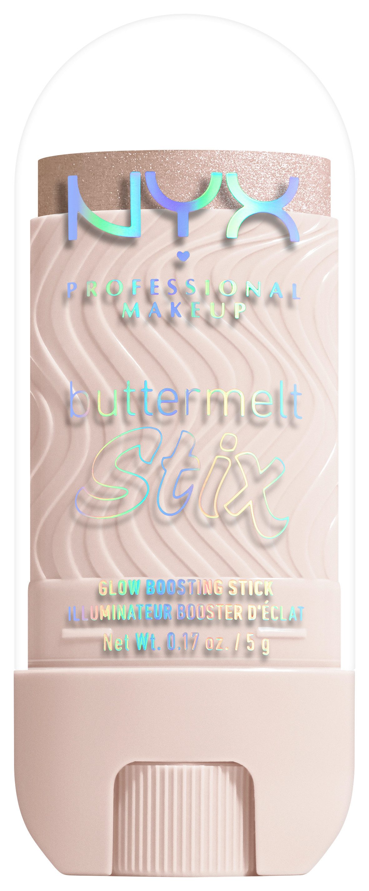 NYX PROFESSIONAL MAKEUP Highlighter BUTTERMELT STIX GLOW BOOSTING HIGHLIGHTER STICK, mit Cupuaçu- und Kokosnussbutter, für einen ultimativen Glow