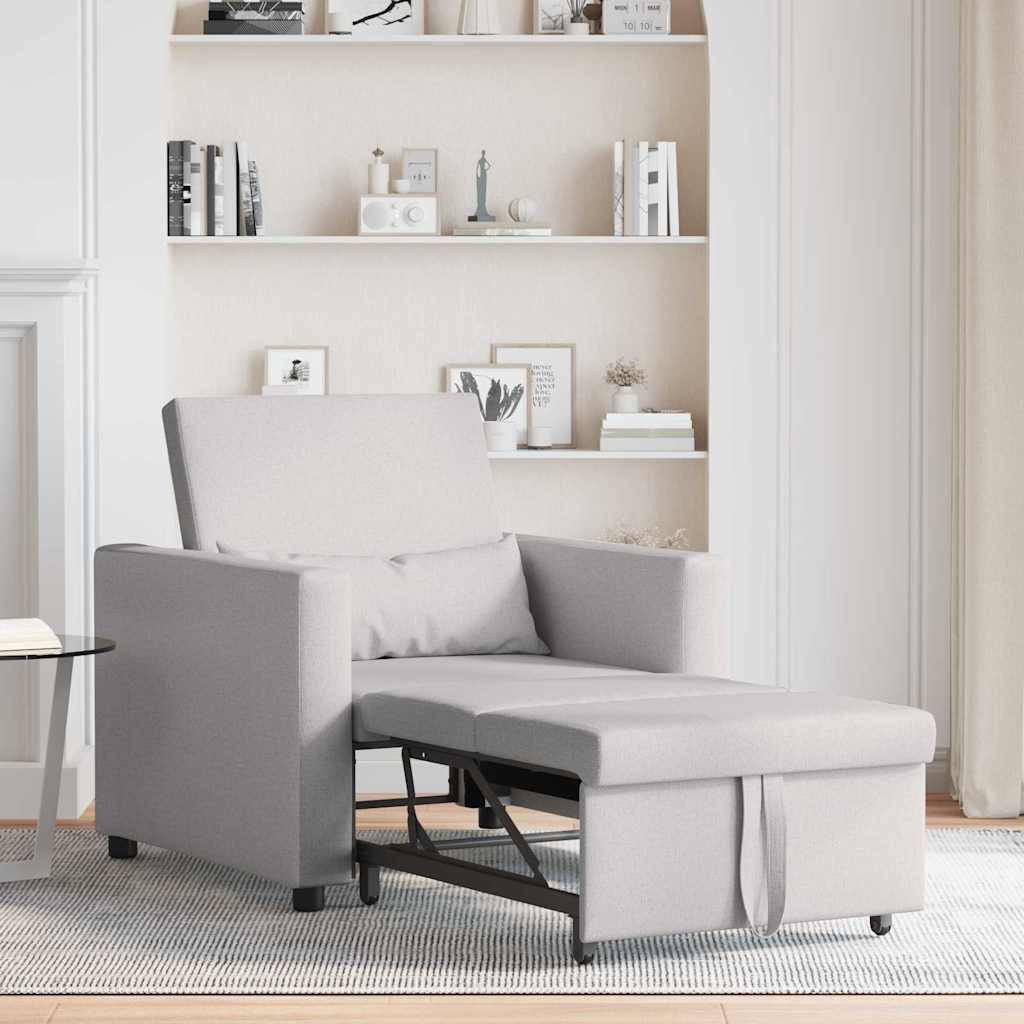 vidaXL Sessel Einzel-Schlafsofa mit Rädern Wolkengrau günstig online kaufen