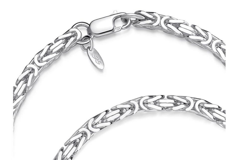 Silberkettenstore Silberarmband Königskette Armband 3,5mm - 925 Silber,  Länge wählbar von 16-25cm