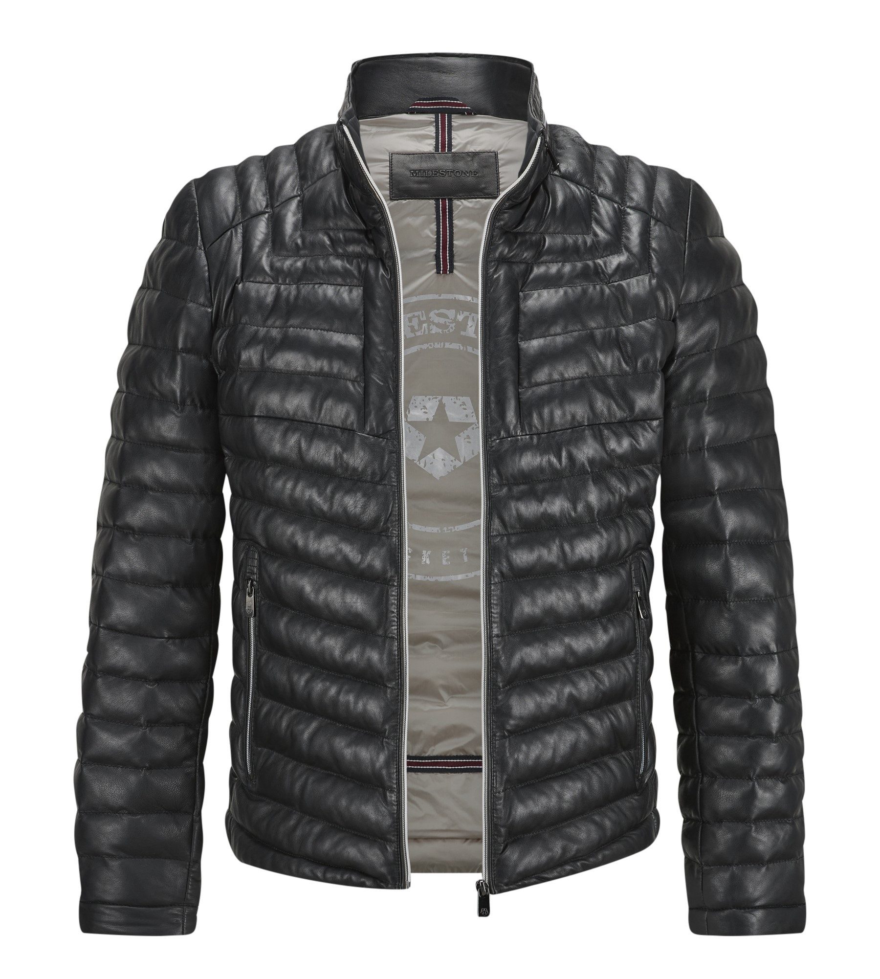 Milestone Lederjacke MSMalik Steppjacke aus Lammleder günstig online kaufen