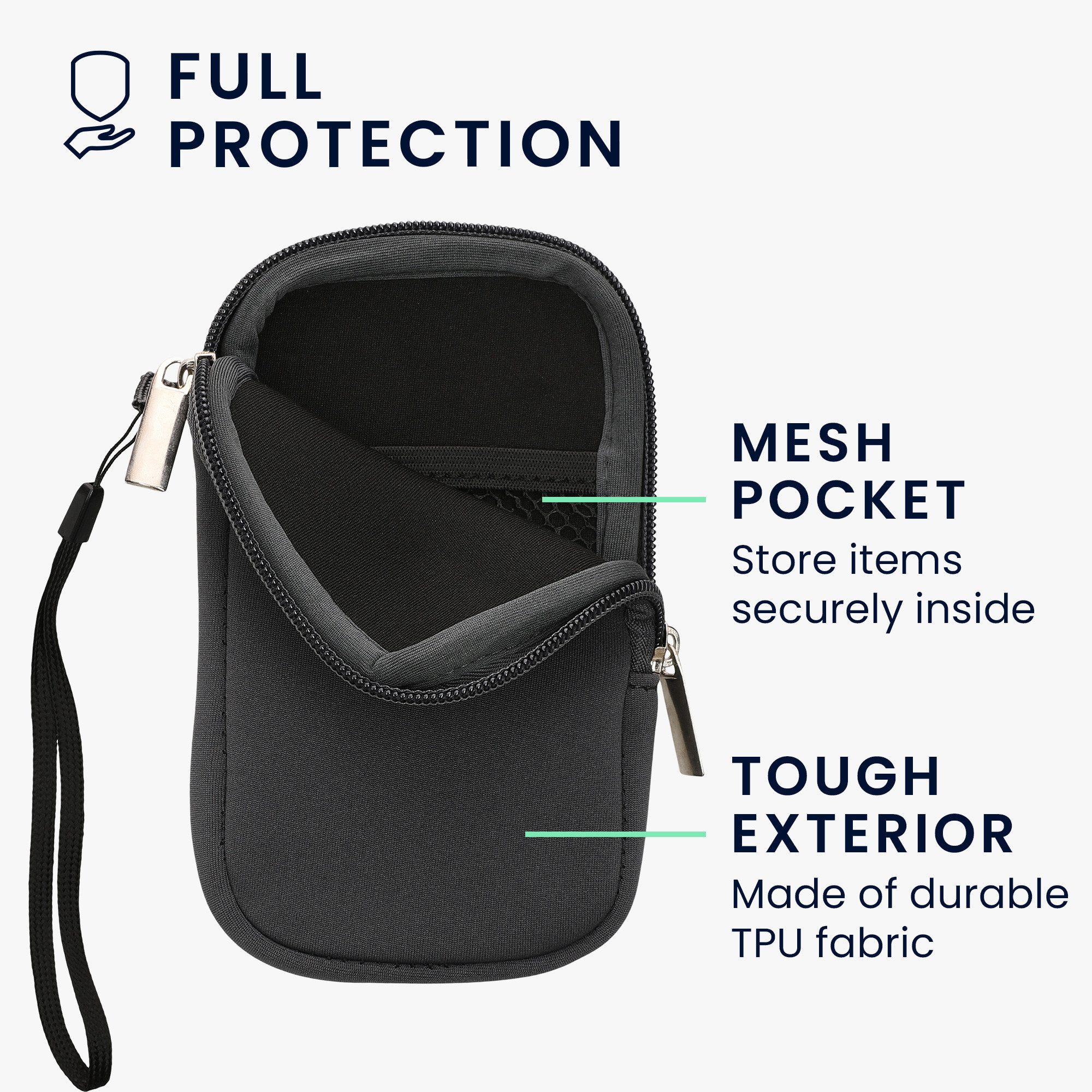 kwmobile Handytasche Handytasche für Smartphones XS - 3,5/4" (1-tlg), Neopren Handy Hülle - Handy Tasche Sleeve Pouch