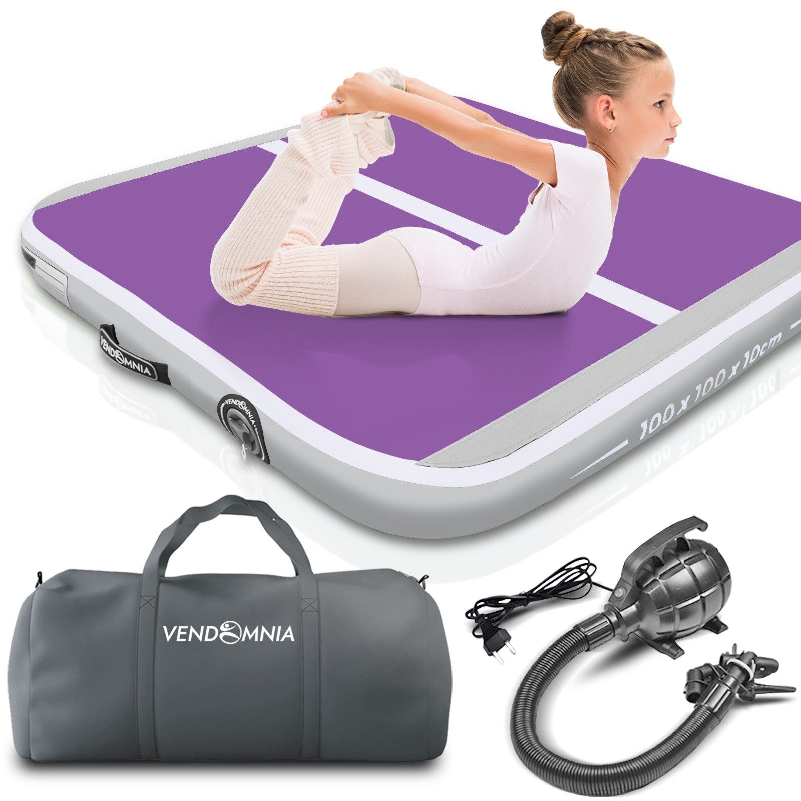 VENDOMNIA Turnmatte AIR Tracking TRACK Matte - aufblasbar, Tumbling Matte (10 cm - 20 cm hoch, mit elektrischer Pumpe, Farbwahl, Größe: 1 2 3 4 m Tumblingmatte, – Bild 4 von 5