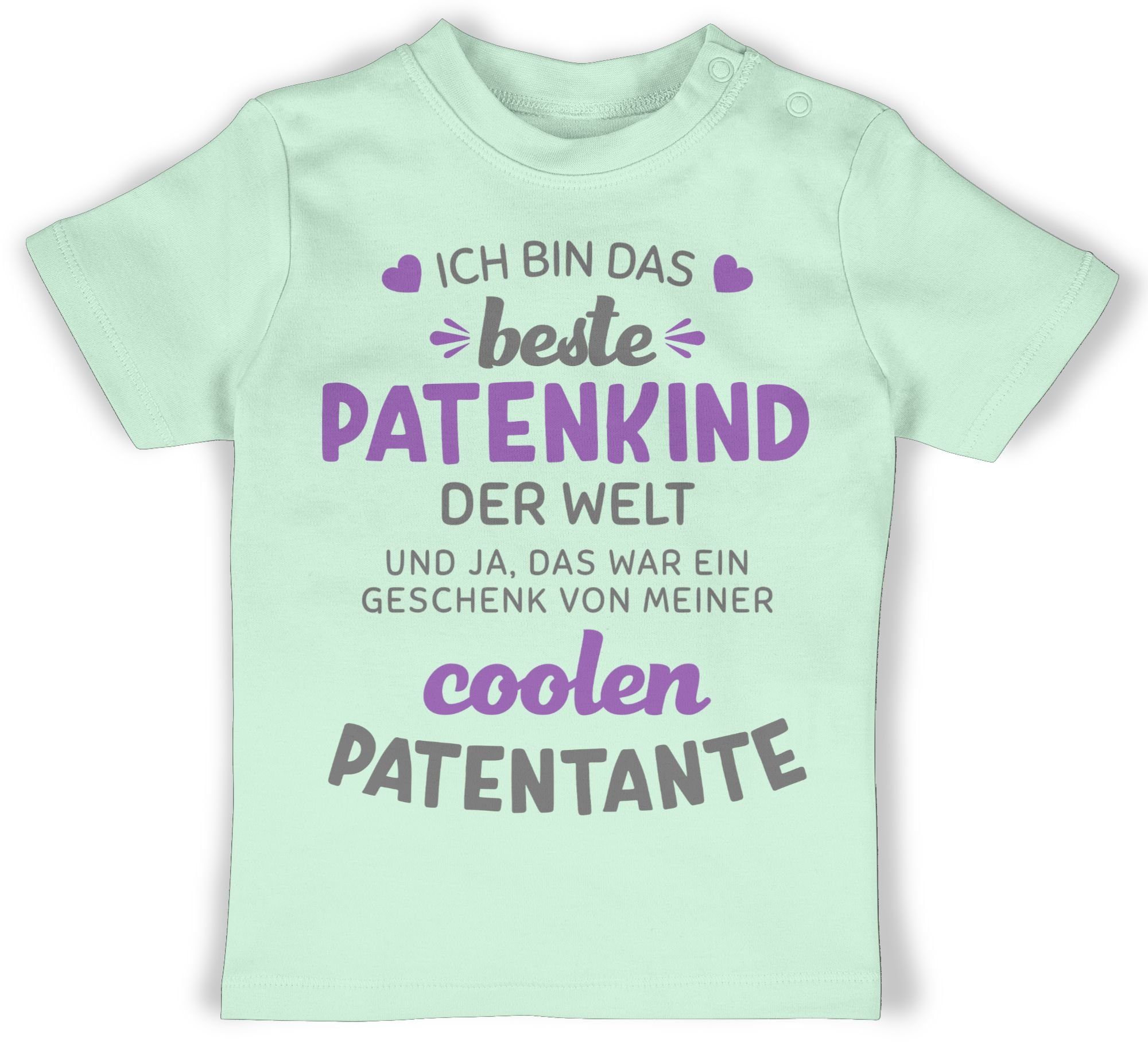 T-Shirt Ich bin das beste Patenkind der Welt grau/lila