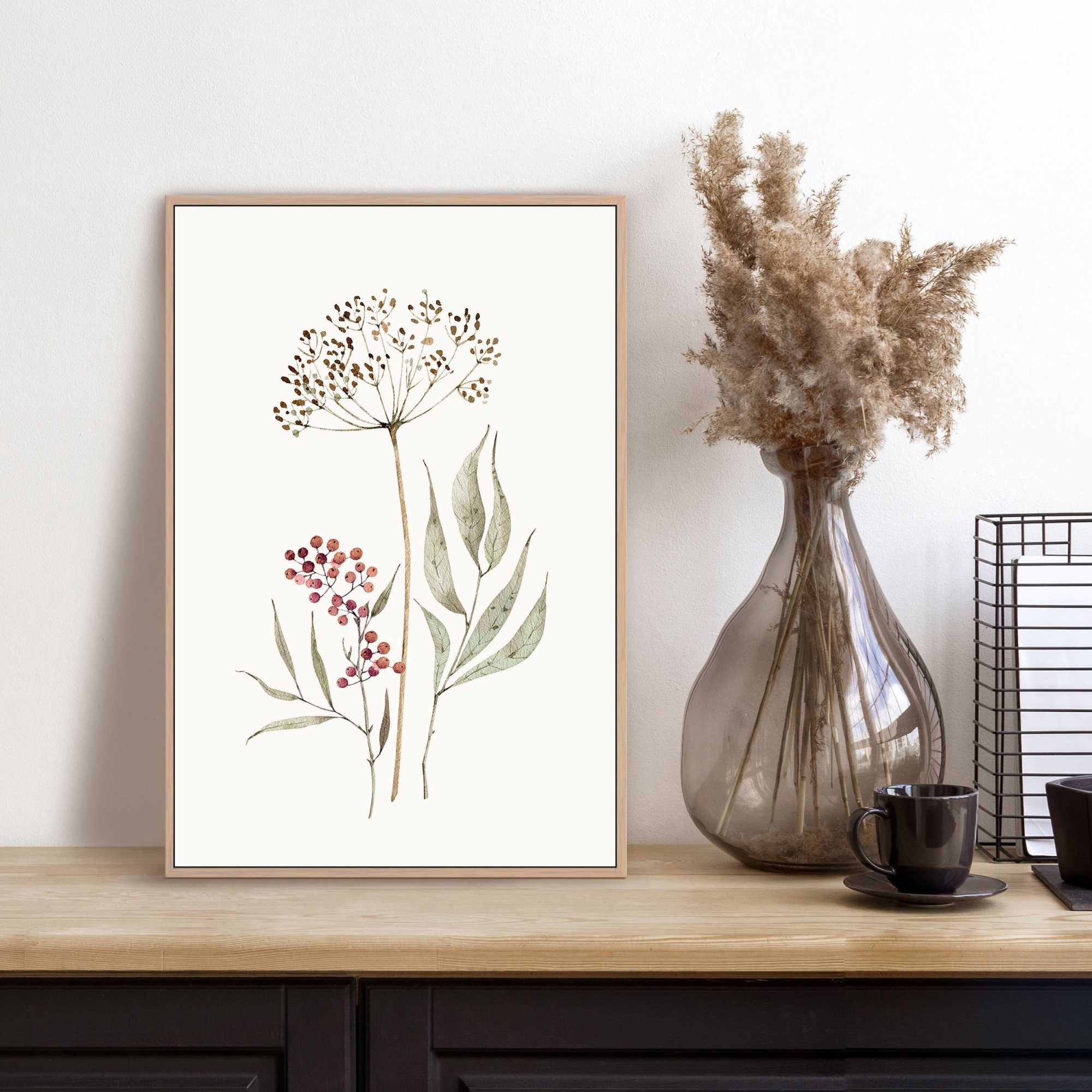 Bild mit Rahmen Aqua Flowers
